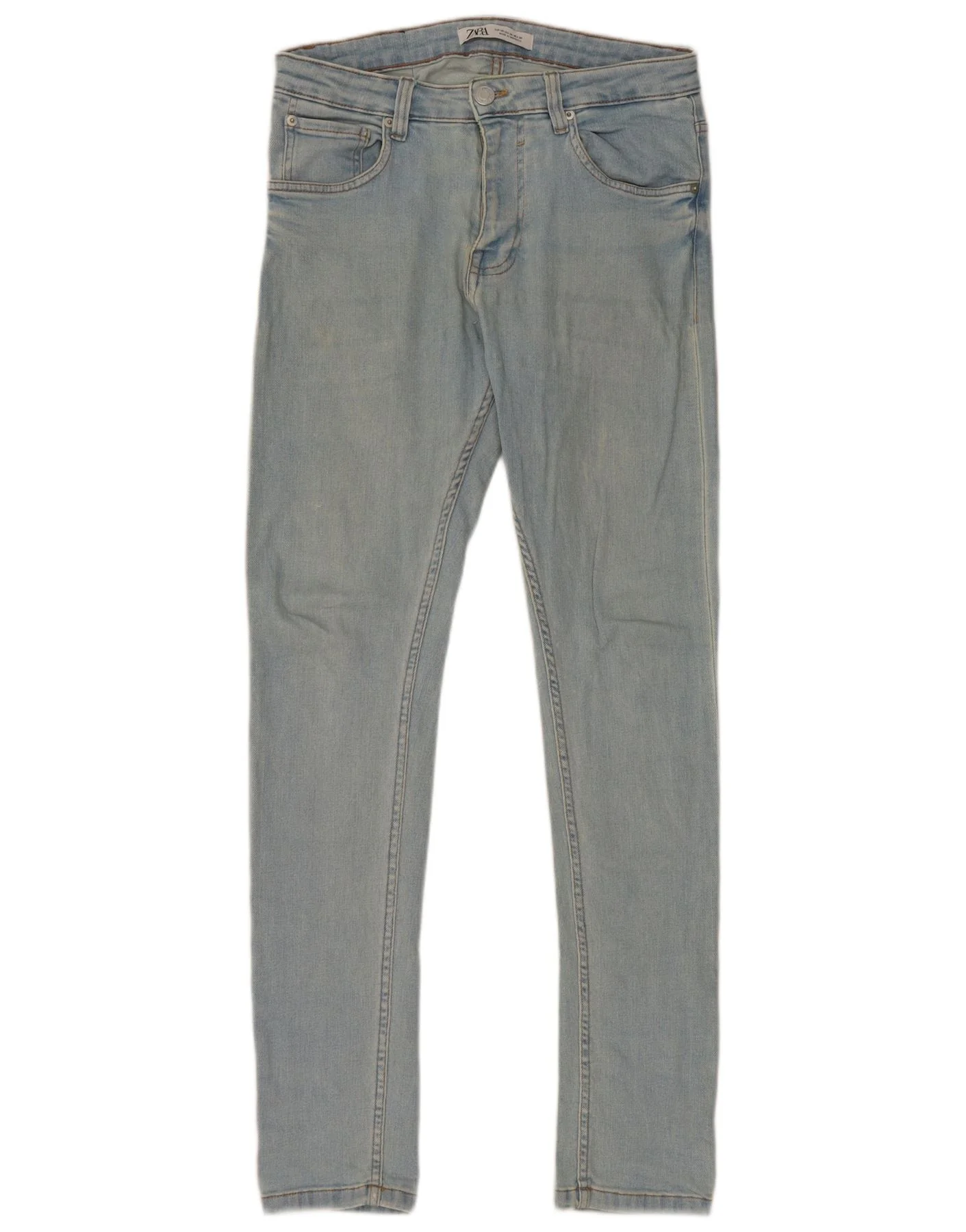 Zara Mens Skinny Jeans EU 38 Small W30 L31 Blue Cotton