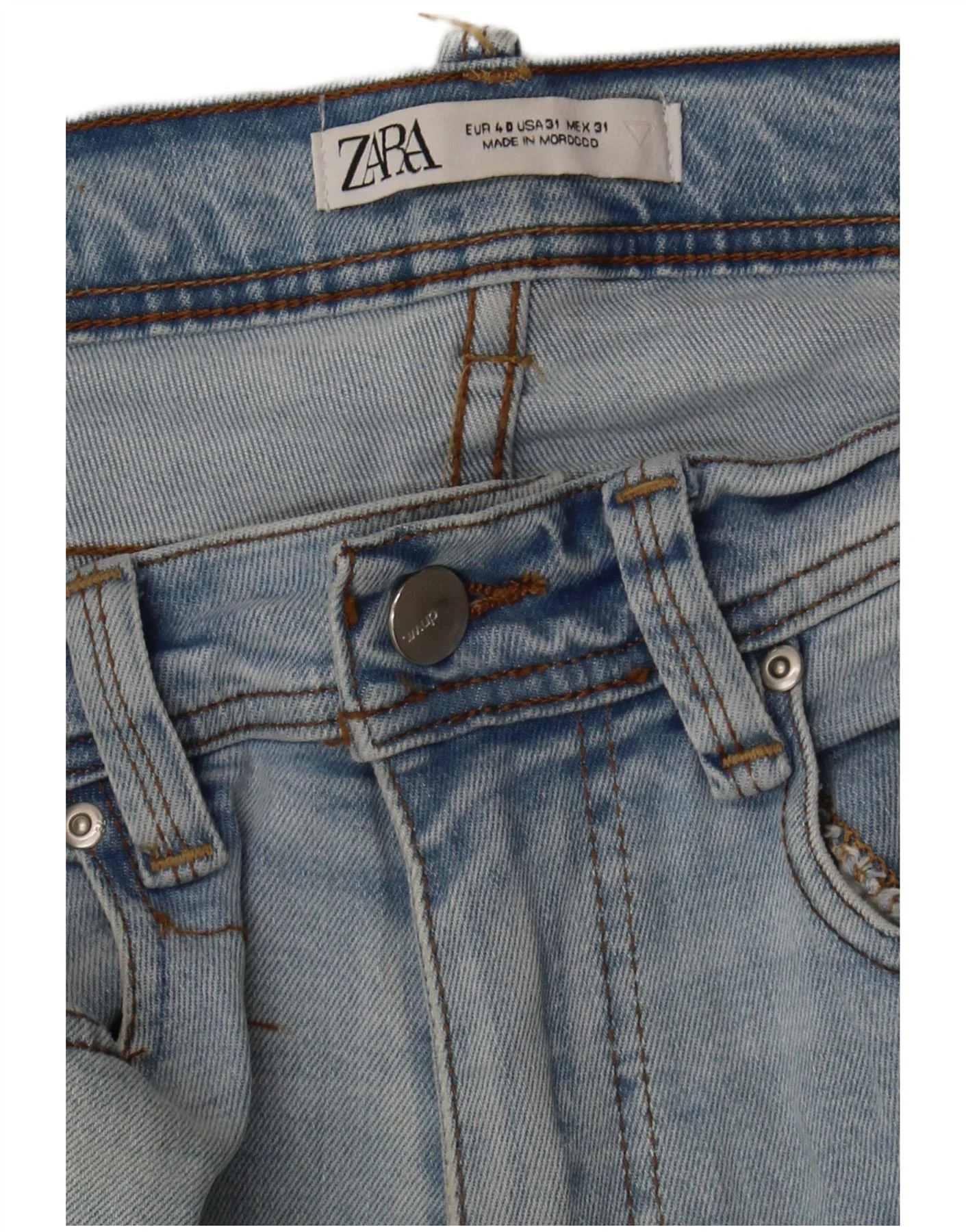 Zara Mens Skinny Jeans EU 40 Medium W31 L32 Blue - Image 3