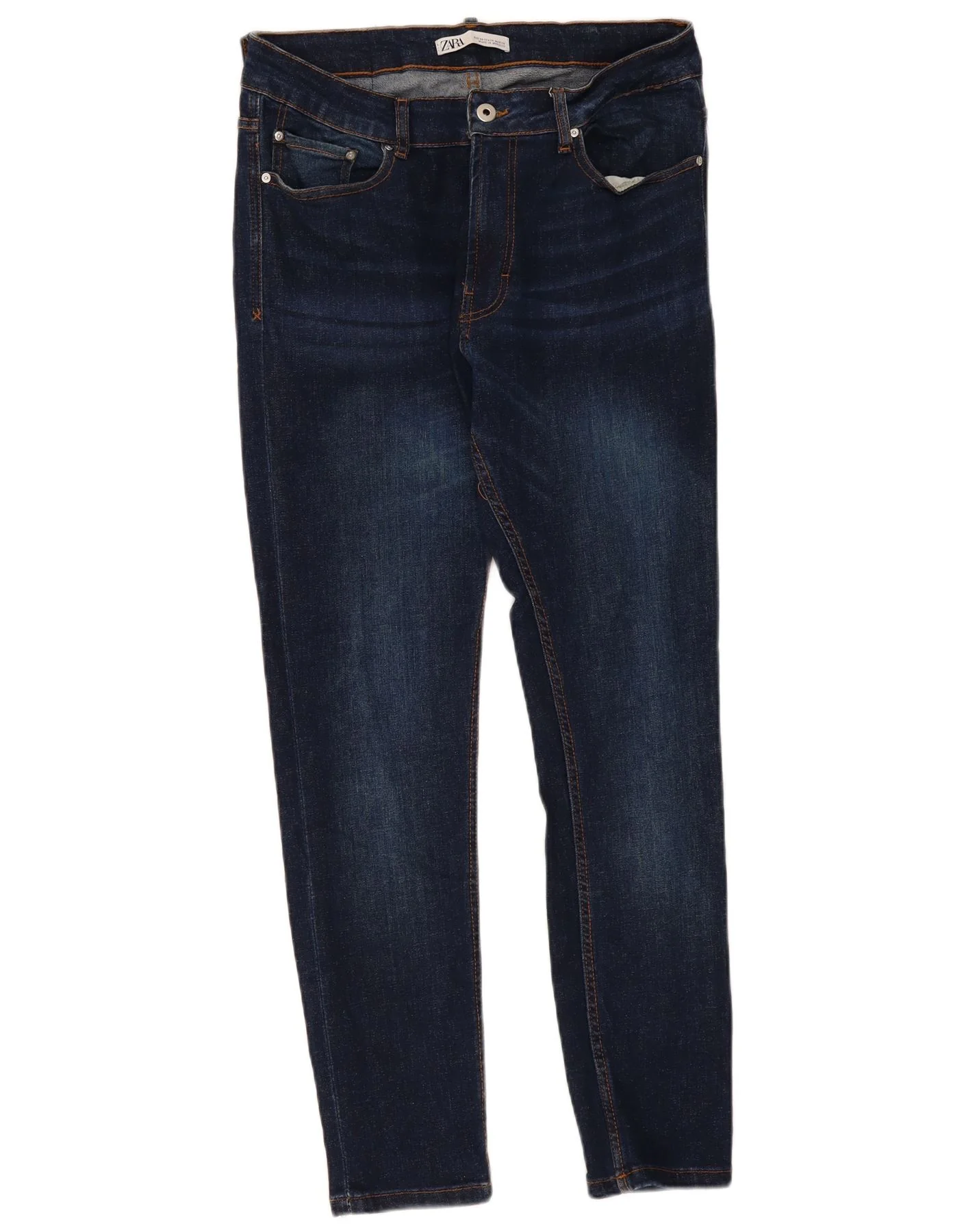 Zara Mens Skinny Jeans EU 44 Large W34 L29 Navy Blue