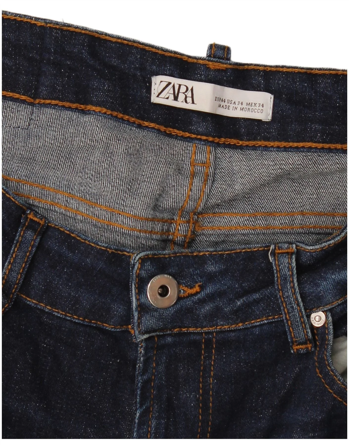Zara Mens Skinny Jeans EU 44 Large W34 L29 Navy Blue - Image 3