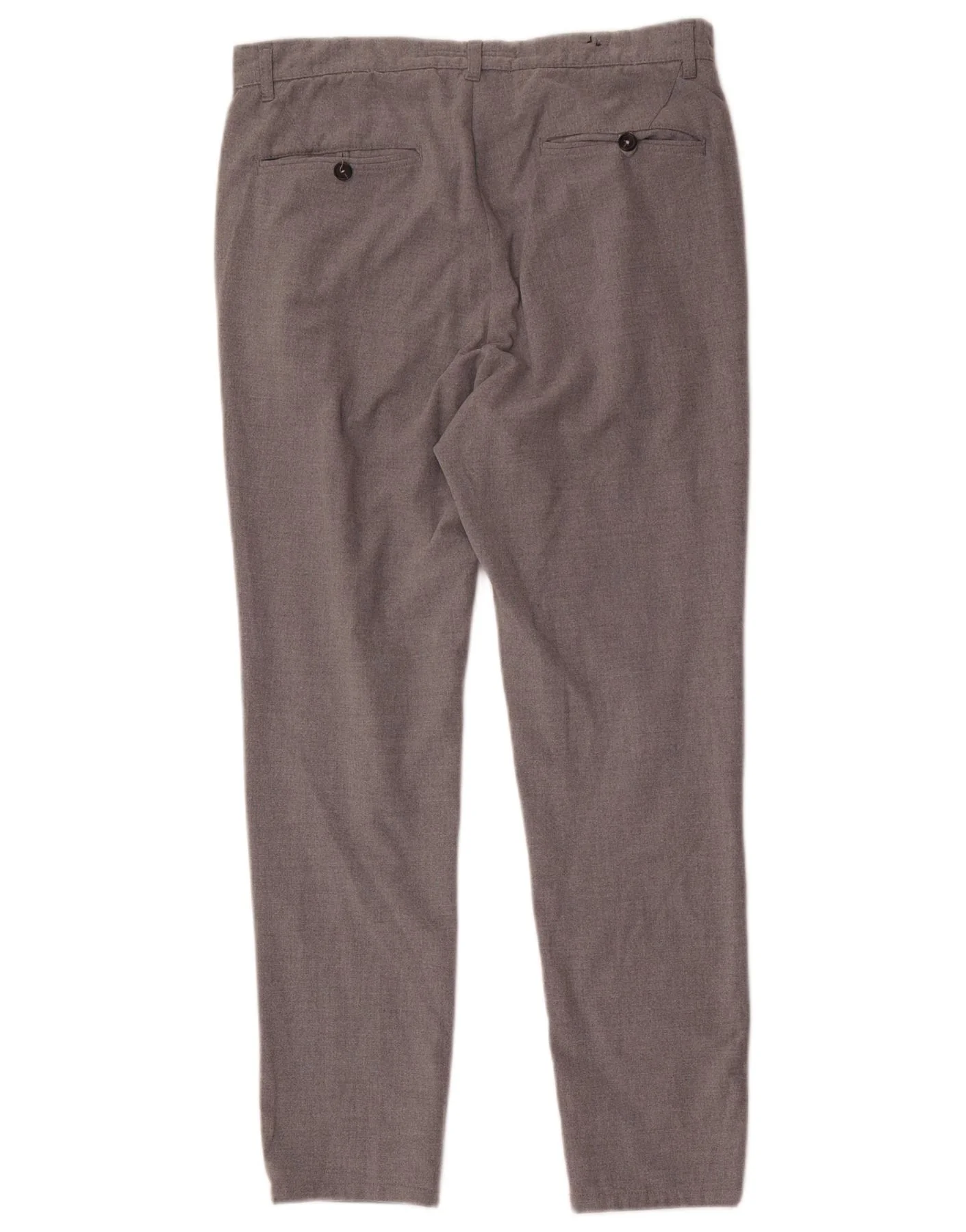 Zara Mens Slim Chino Trousers EU 42 Large W32 L28 Grey Polyester - Image 2