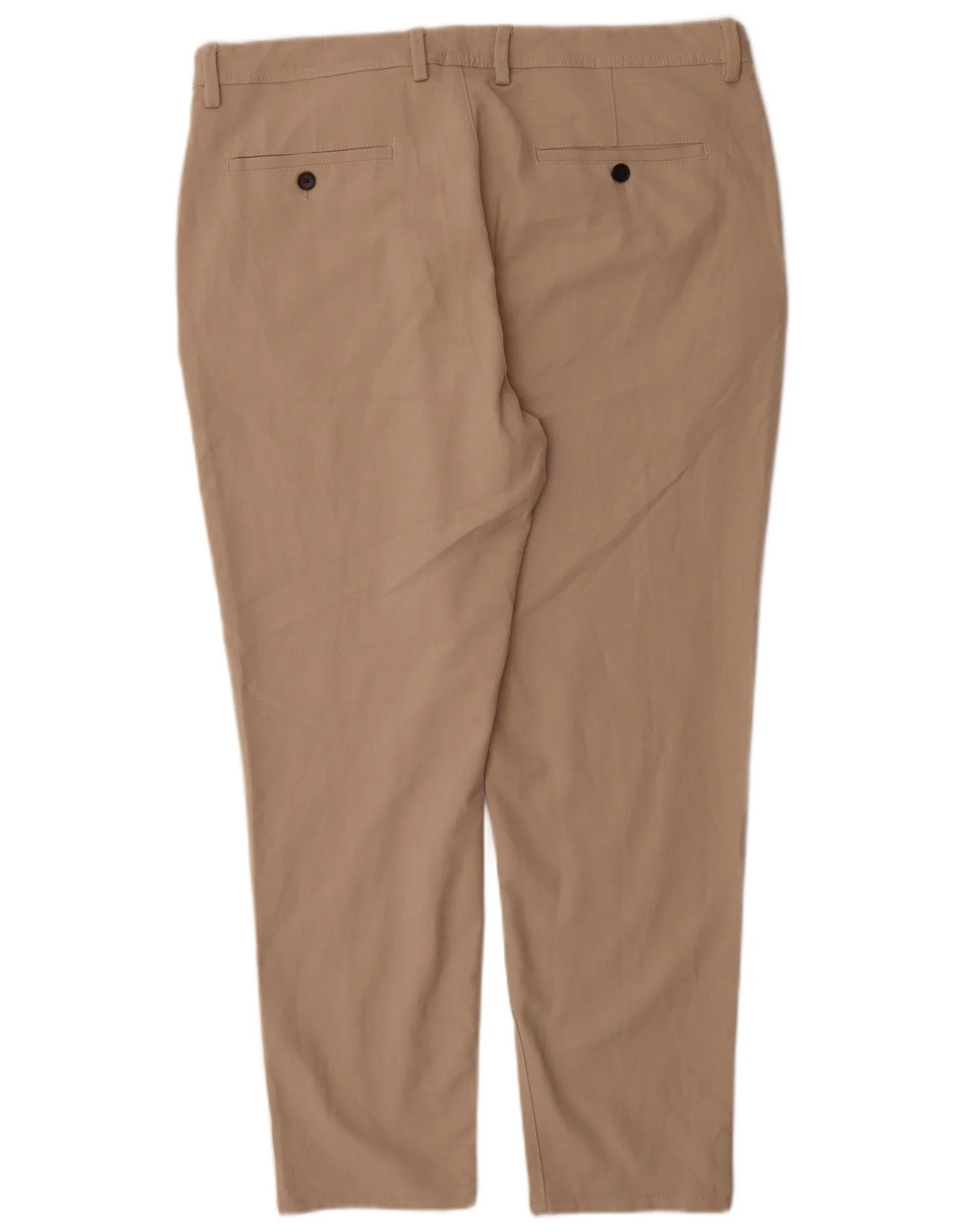 Zara Mens Slim Chino Trousers EU 46 XL W36 L29 Beige - Image 2
