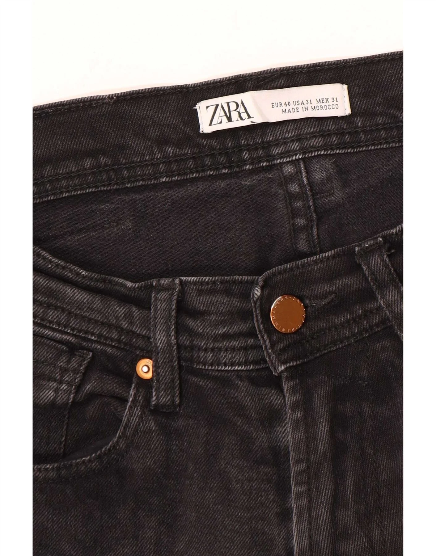 Zara Mens Slim Jeans EU 40 Medium W31 L30 Black - Image 4