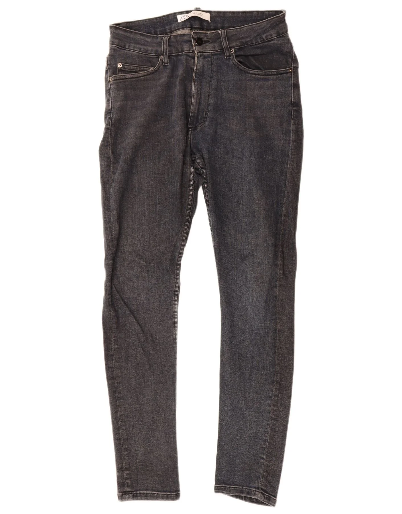 Zara Mens Slim Jeans EU 40 Medium W31 L31 Navy Blue Cotton