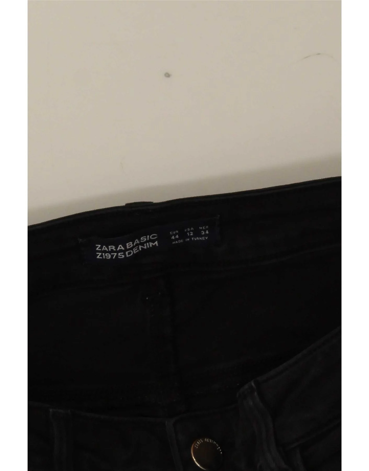 Zara Mens Slim Jeans EU 44 Large W34 L28 Black - Image 3