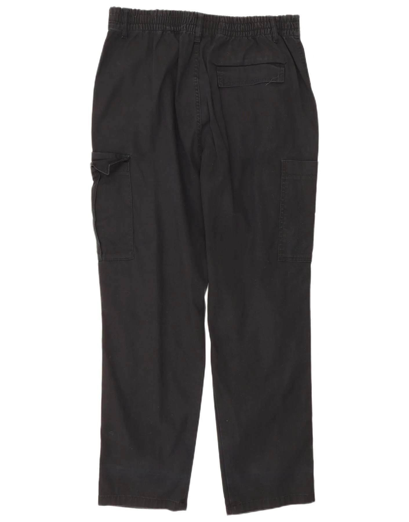 Zara Mens Straight Cargo Trousers EU 42 Large W32 L29 Black - Image 2
