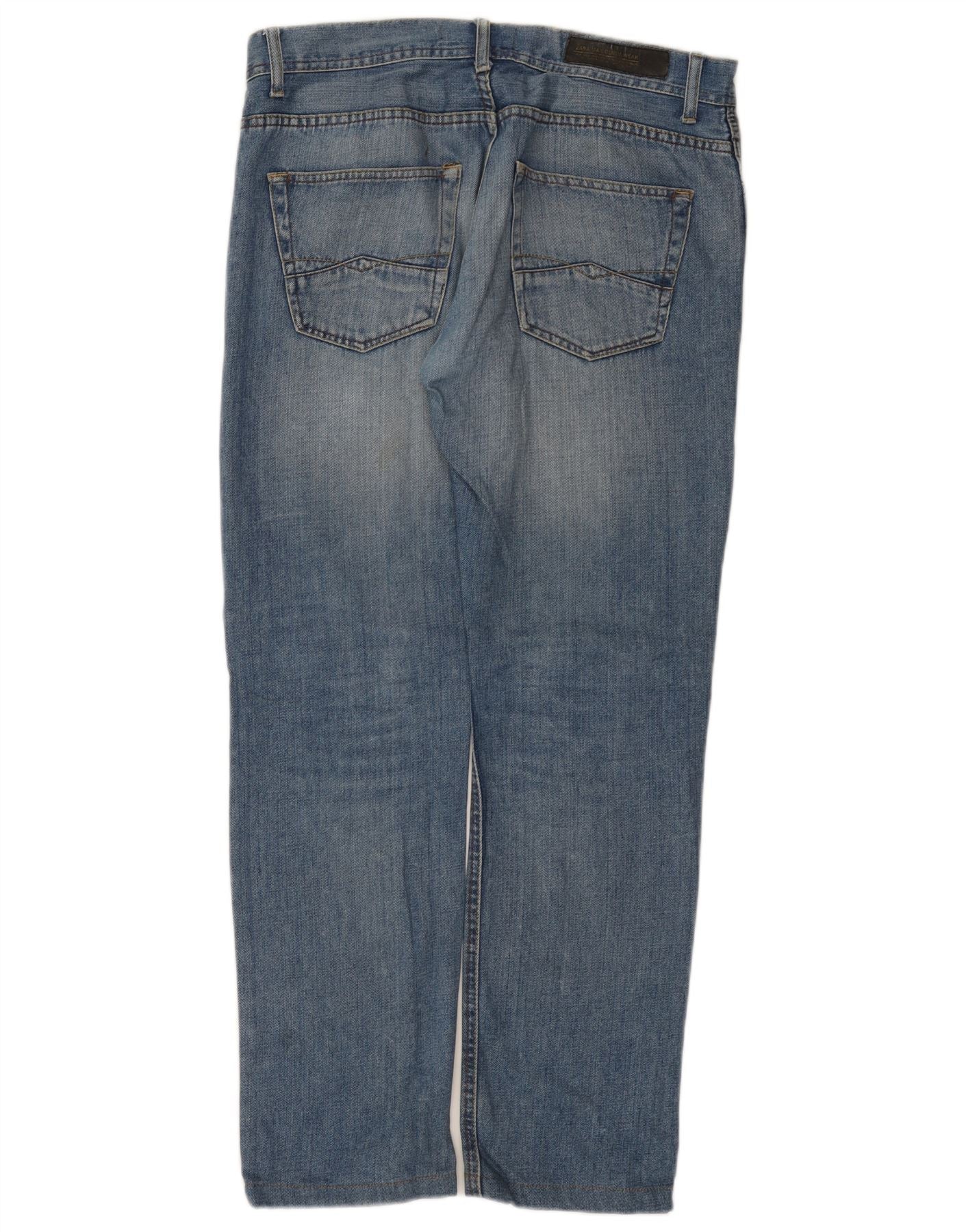 Zara Mens Straight Jeans EU 34 Large W34 L31 Blue - Image 2
