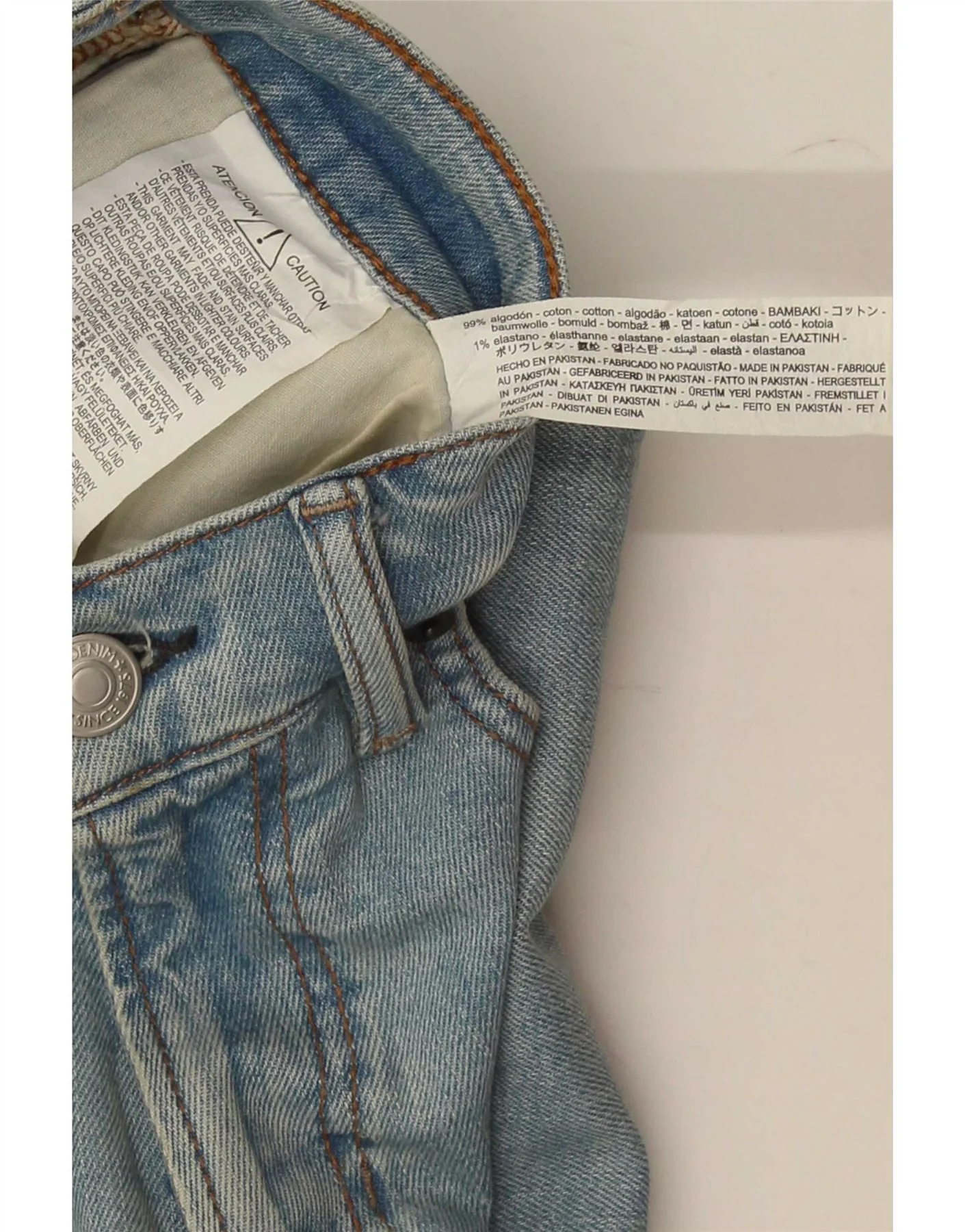 Zara Mens Straight Jeans EU 40 Medium W31 L31 Blue Cotton - Image 3