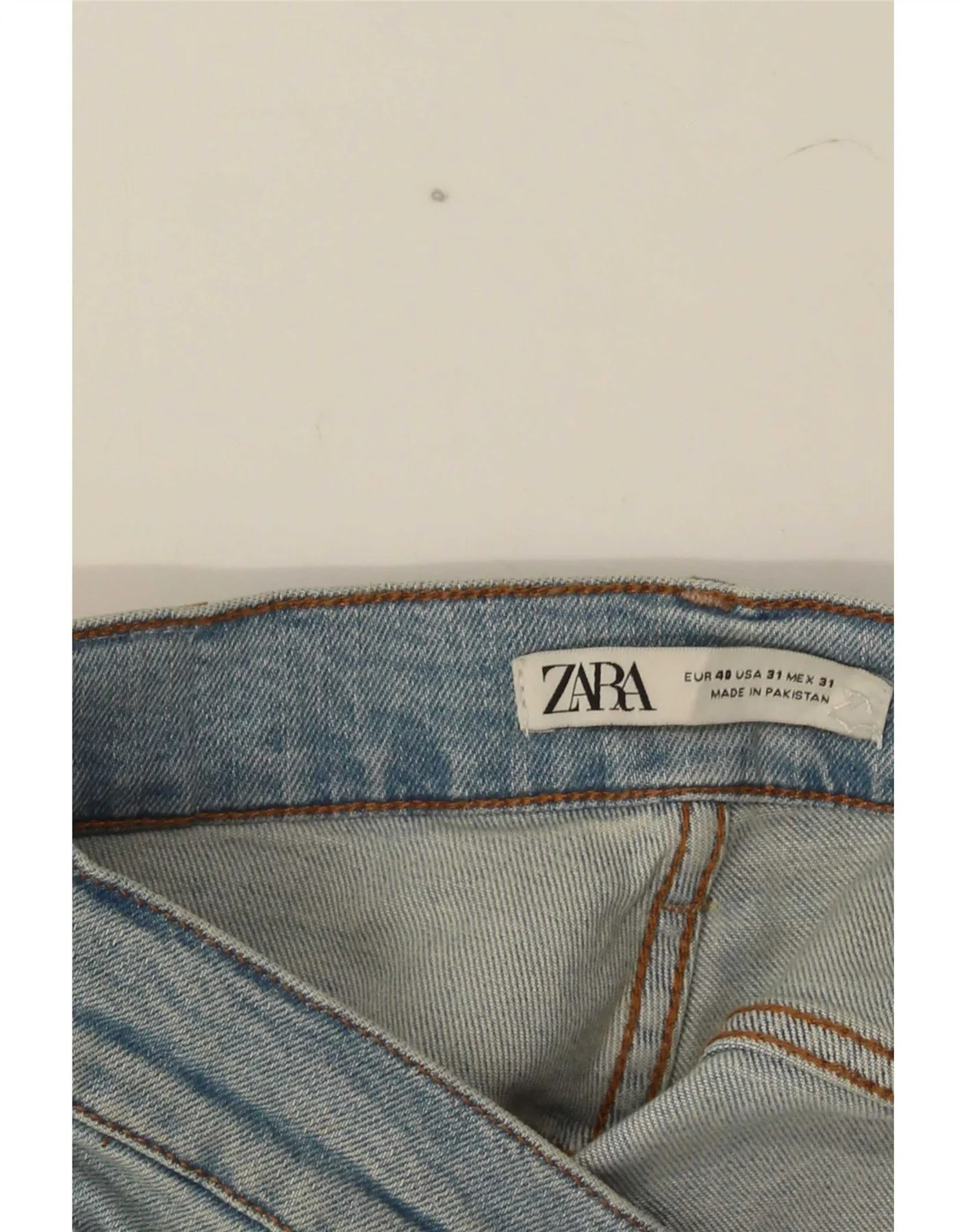 Zara Mens Straight Jeans EU 40 Medium W31 L31 Blue Cotton - Image 4