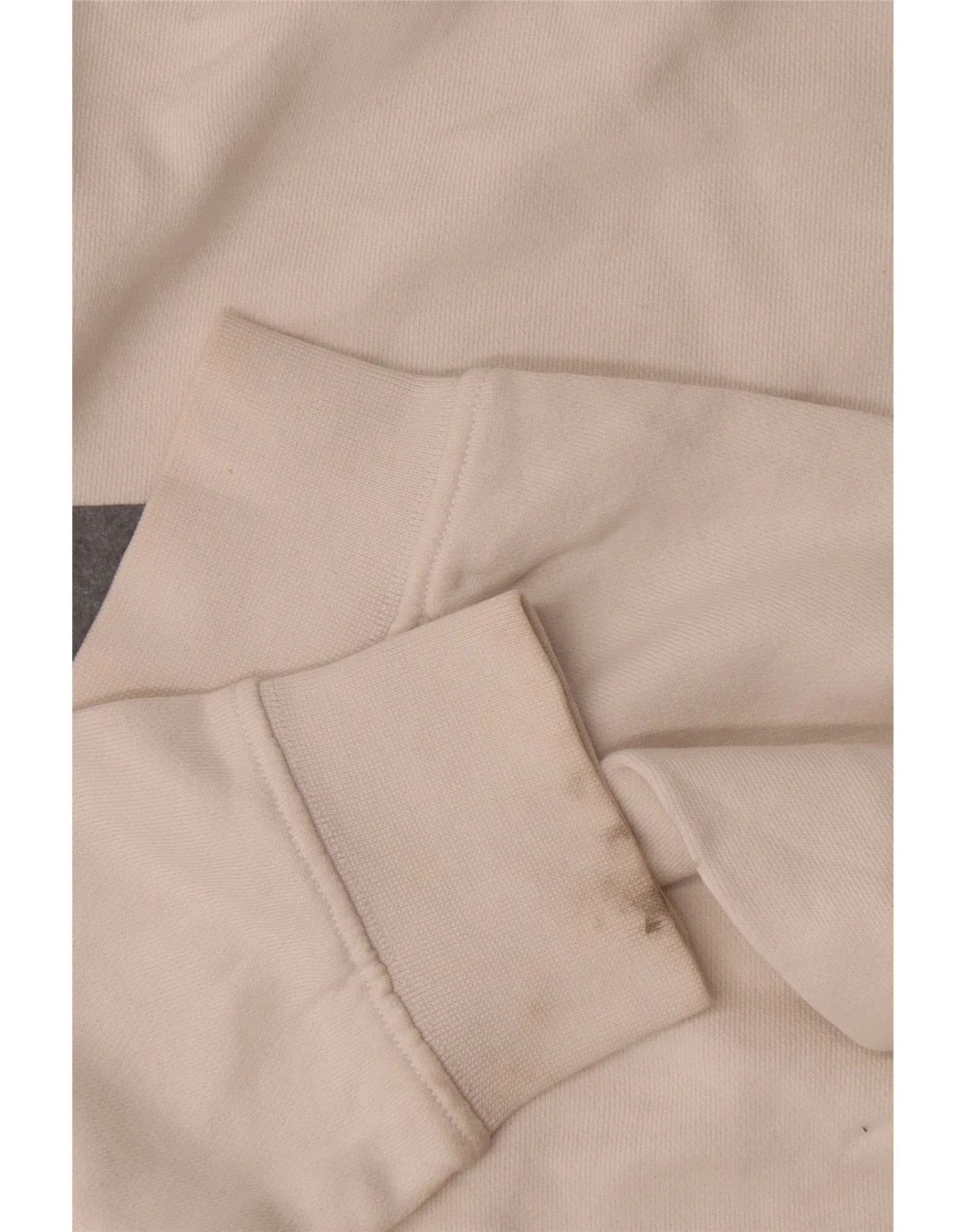 Zara Mens Sweatshirt Jumper Large White Colourblock Cotton - Image 3