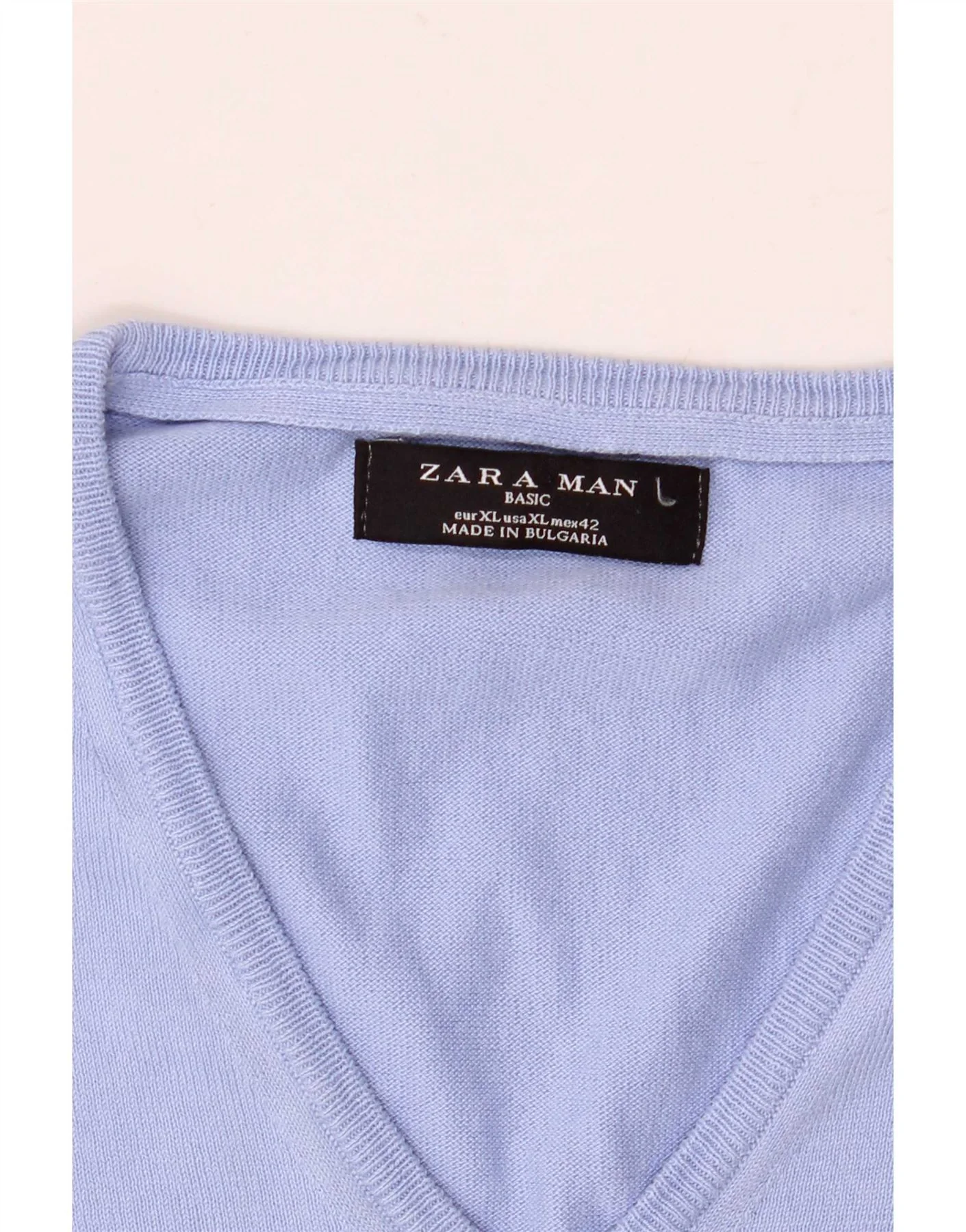 Zara Mens Vest Tank Top XL Blue - Image 4