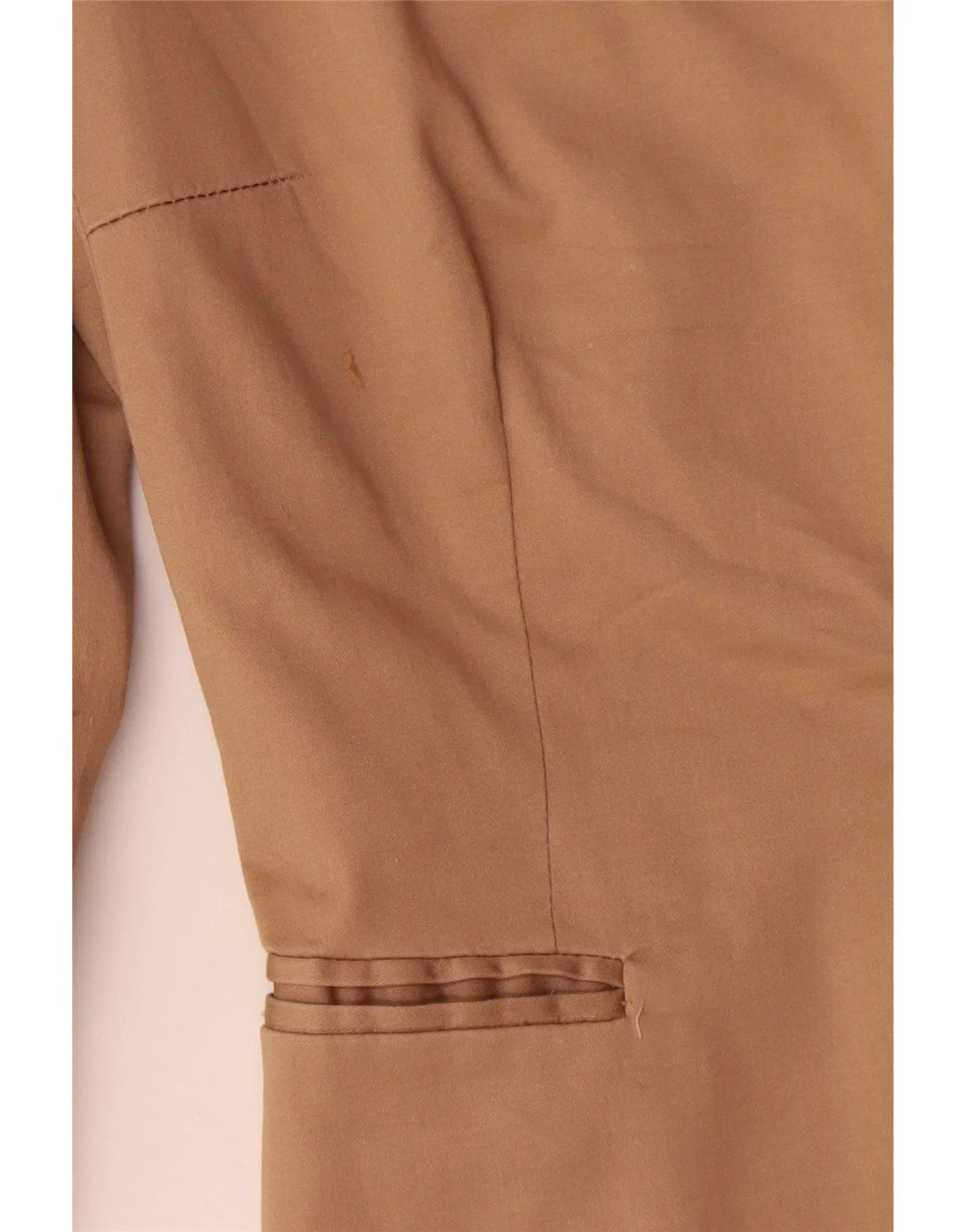 Zara Womens 1 Button Blazer Jacket EU 38 Small Brown Cotton - Image 4