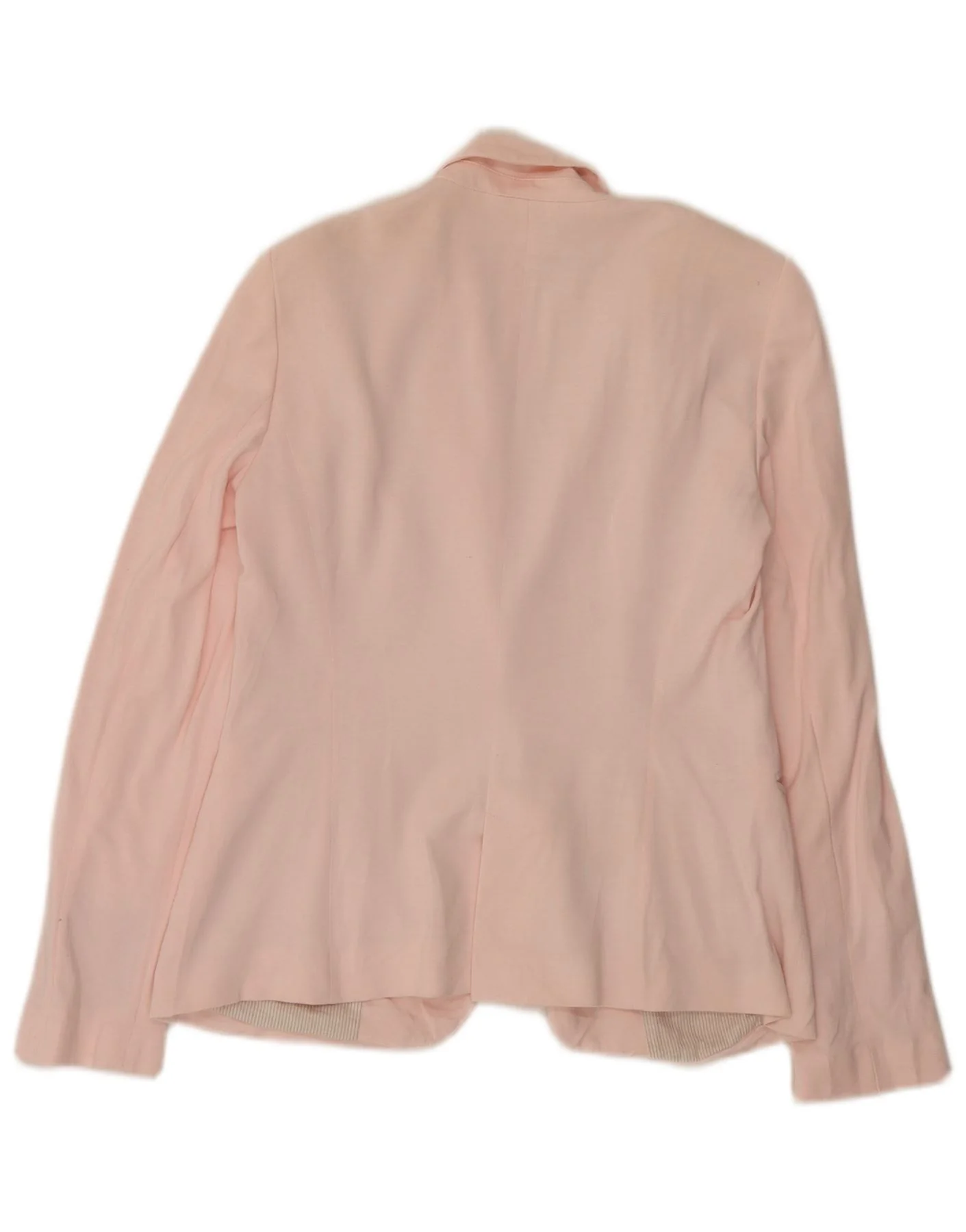 Zara Womens 1 Button Blazer Jacket UK 14 Large Pink Viscose - Image 2