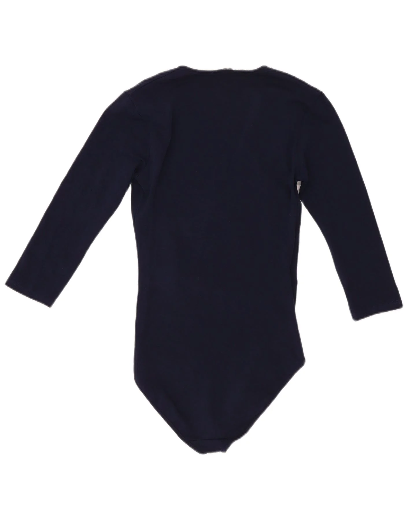 Zara Womens 3/4 Sleeve Bodysuit UK 8 Small Navy Blue Cotton - Image 2