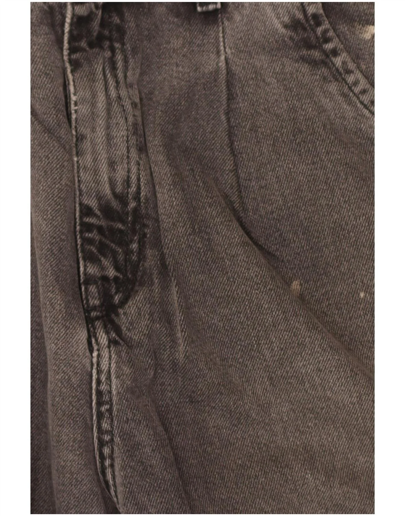 Zara Womens Balloon High Rise Cropped Jeans EU 40 Medium W30 L26 Grey - Image 3
