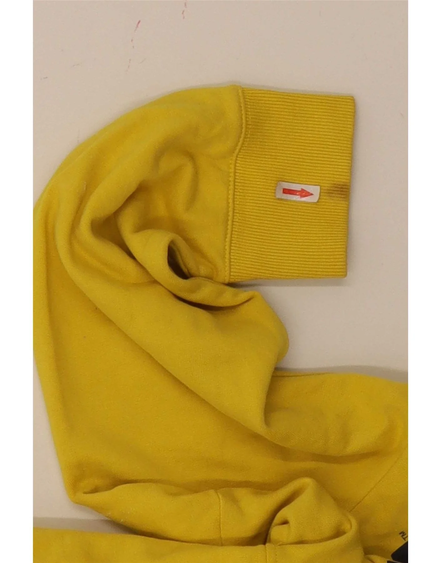 Zara Womens Berkeley Oversized Crop Hoodie Jumper UK 10 Small Yellow - Image 6