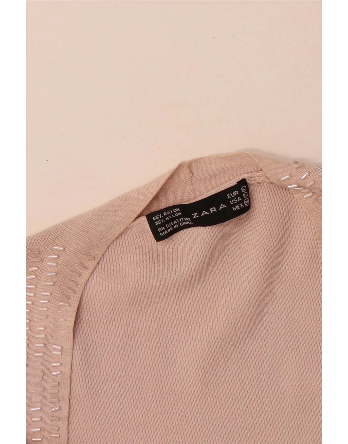 Zara Womens Blouse Top UK 14 Large Pink Rayon - Image 4