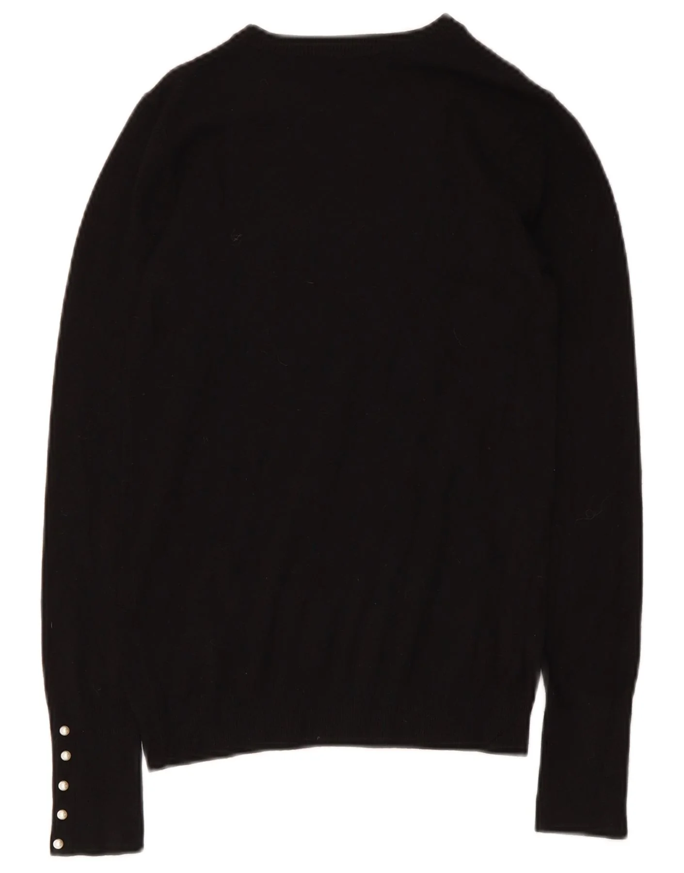 Zara Womens Boat Neck Jumper Sweater UK 8 Small Black - Image 2
