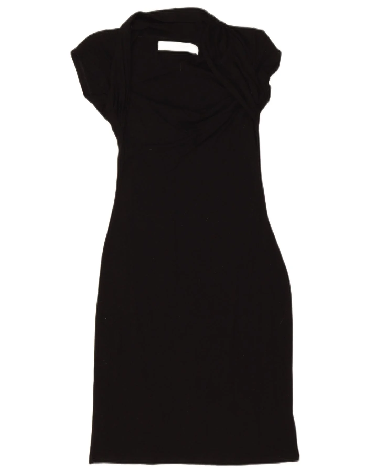 Zara Womens Bodycon Dress UK 8 Small Black Viscose