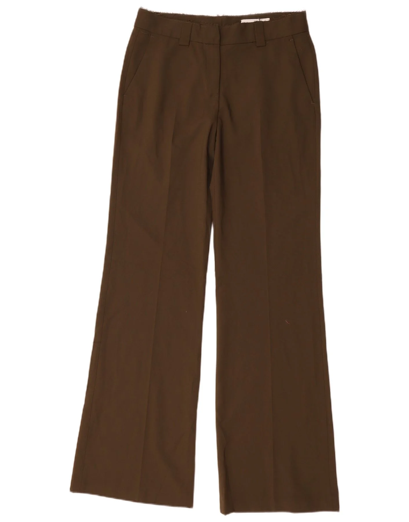 Zara Womens Bootcut Chino Trousers XS W24 L33 Khaki Polyester