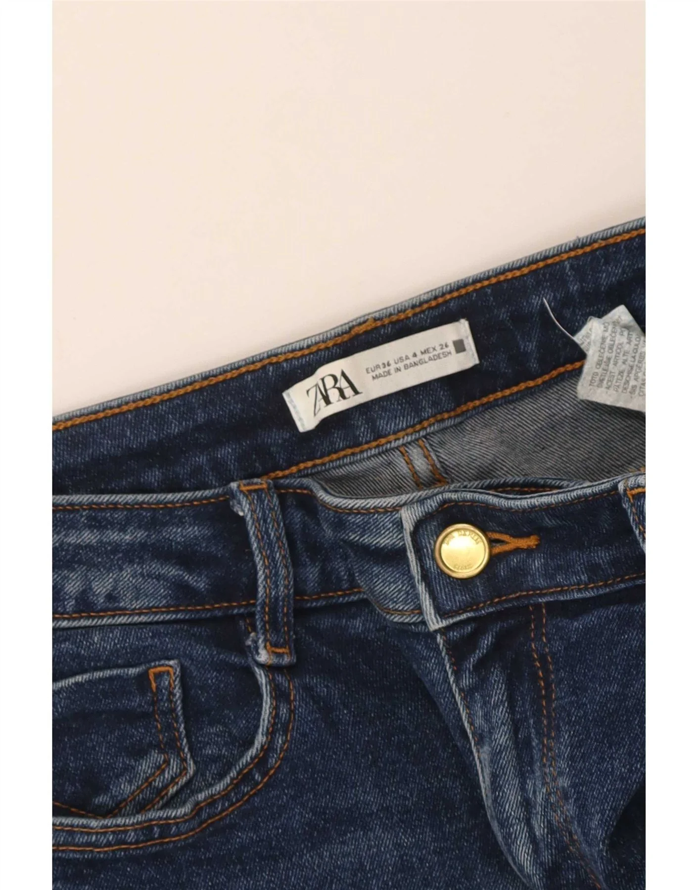Zara Womens Bootcut Jeans EU 36 XS W26 L26 Blue - Image 3