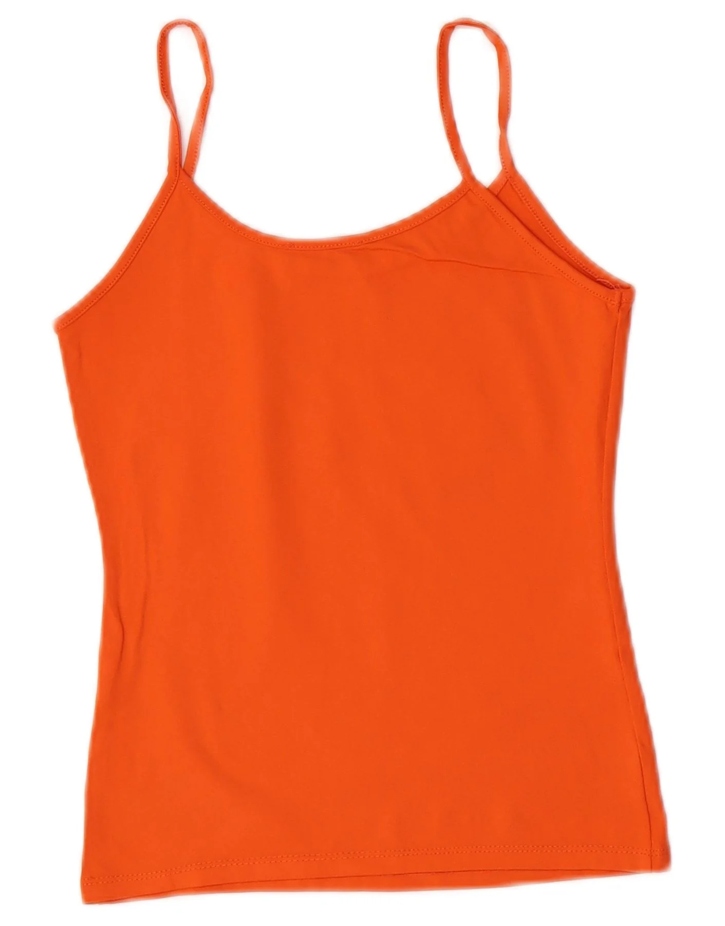 Zara Womens Cami Top UK 12 Medium Orange Polyamide - Image 2