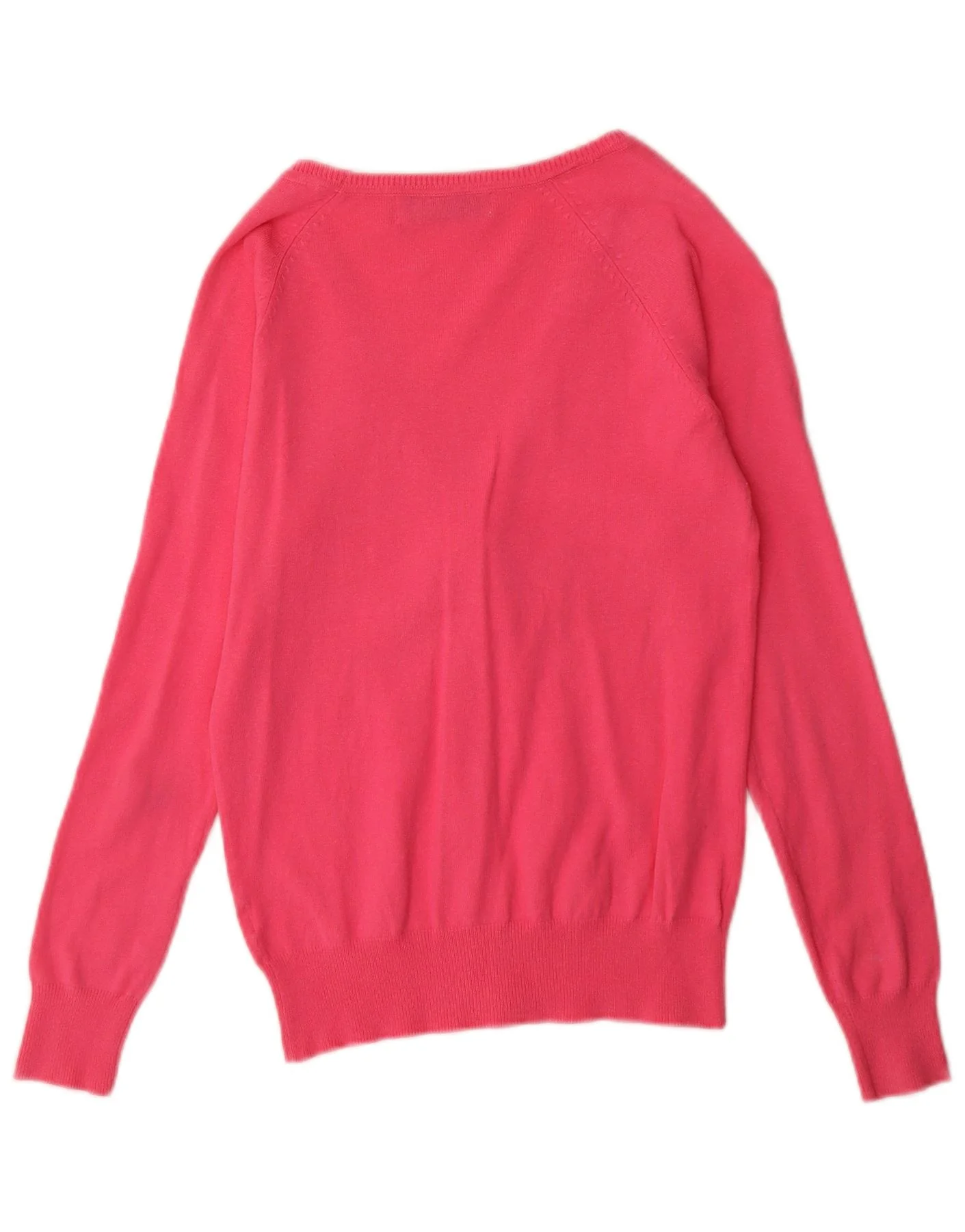 Zara Womens Cardigan Sweater UK 12 Medium Pink Cotton - Image 2