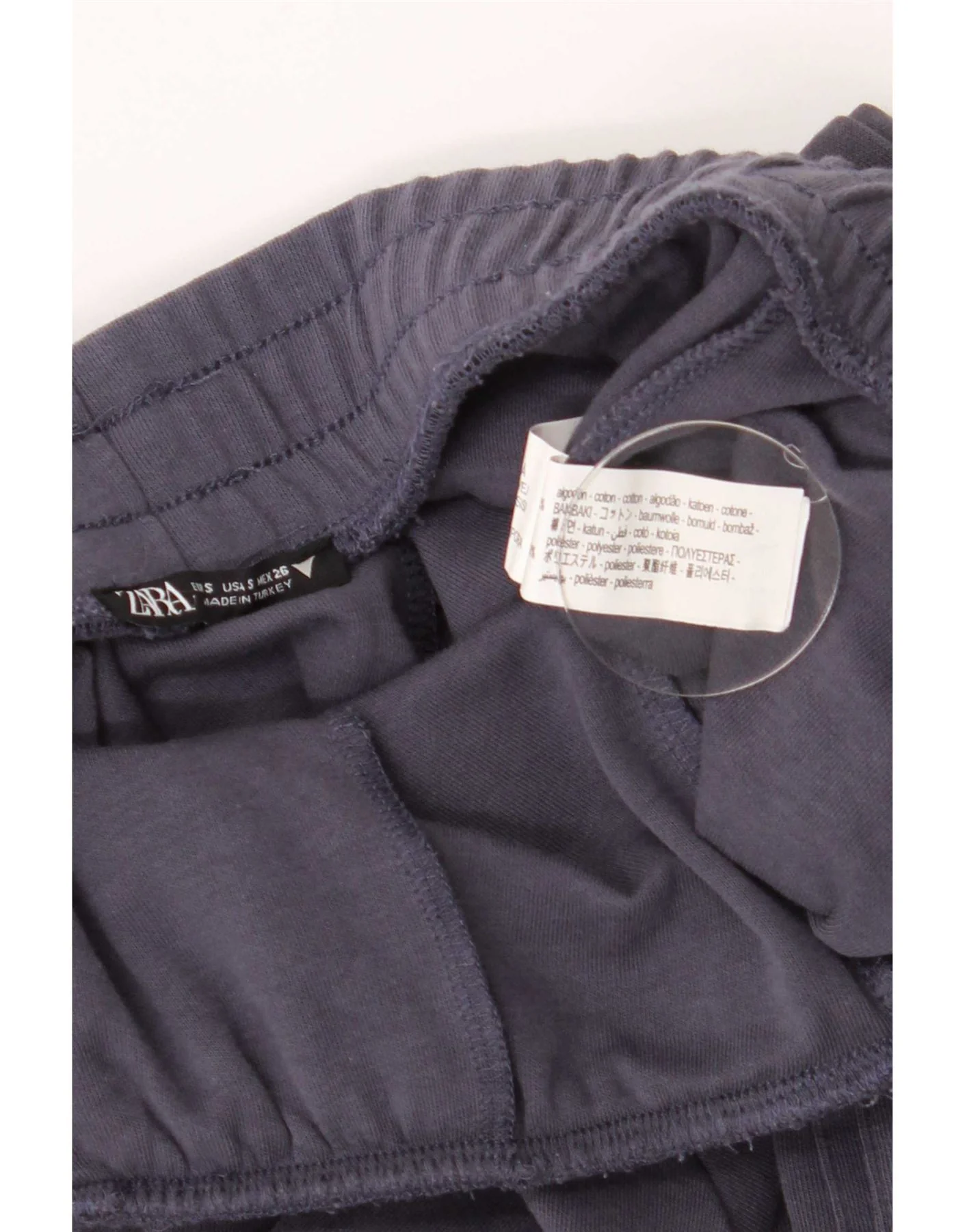 Zara Womens Cargo Tracksuit Trousers UK 8 Small Grey Cotton - Image 4