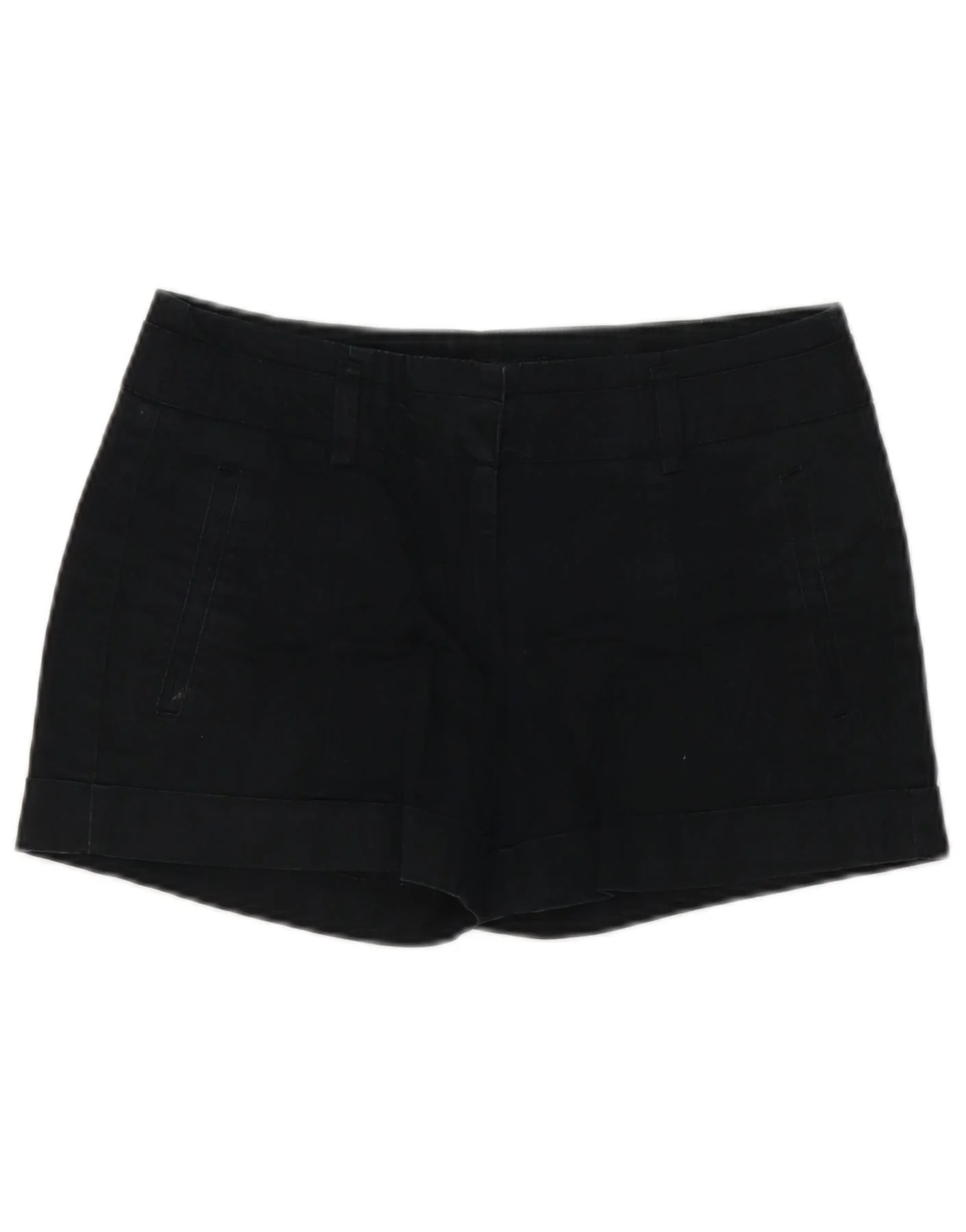 Zara Womens Chino Shorts Small W26 Black Cotton