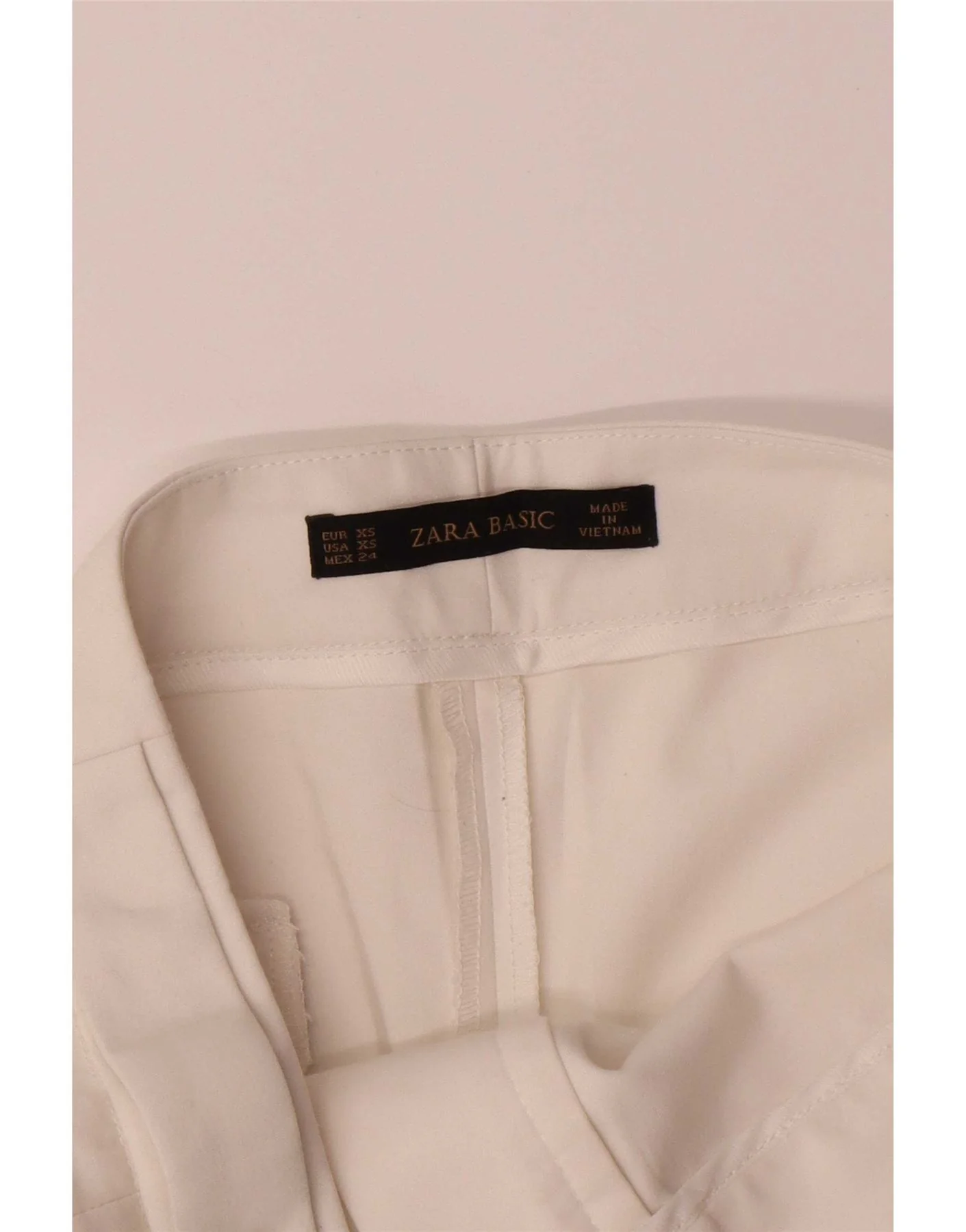 Zara Womens Chino Shorts XS W24 White Cotton - Image 3
