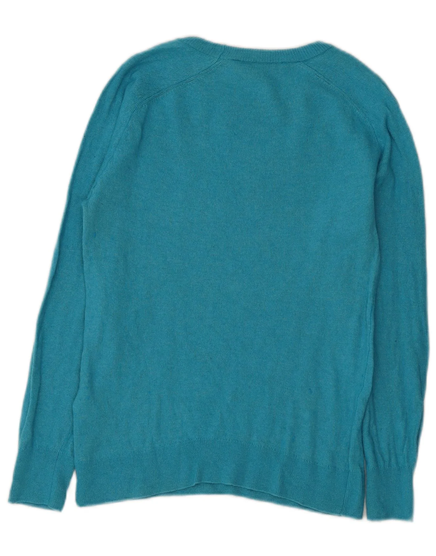 Zara Womens Crew Neck Jumper Sweater UK 12 Medium Turquoise Polyamide - Image 2