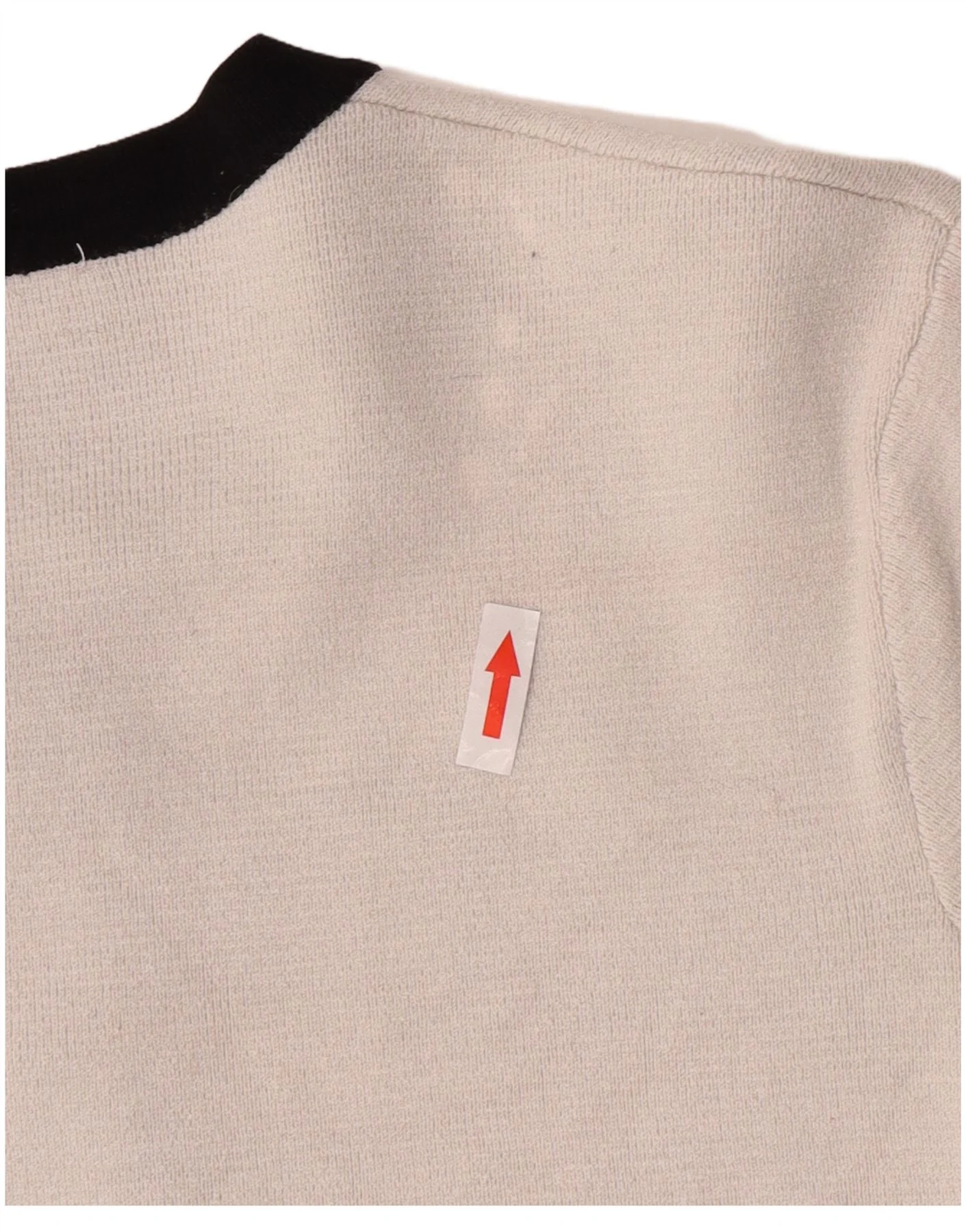 Zara Womens Crop Full Zip Cardigan Sweater UK 12 Medium White Colourblock - Image 4
