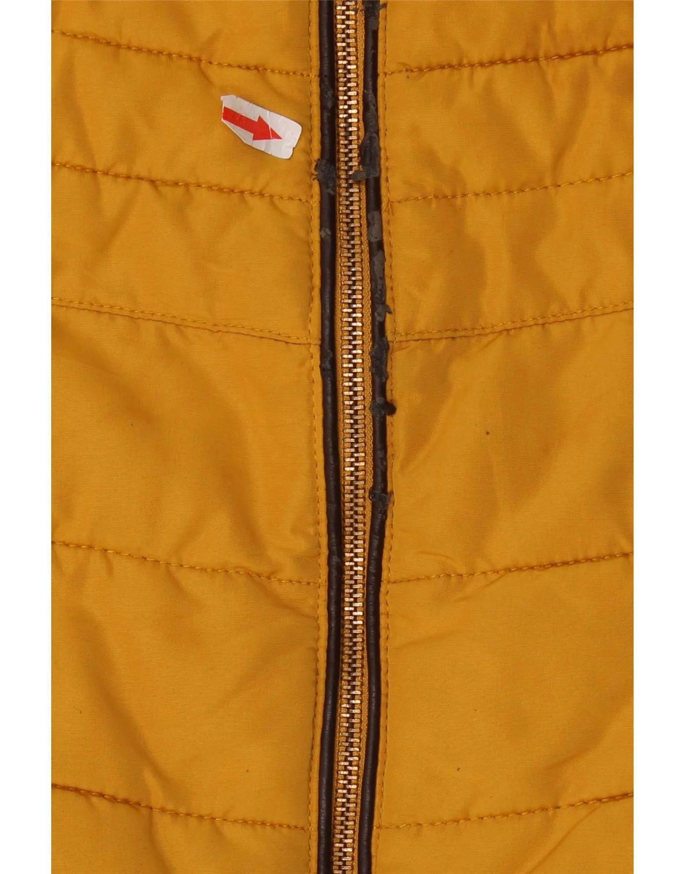 Zara Womens Crop Hooded Padded Jacket UK 10 Small Yellow Polyester - Image 4