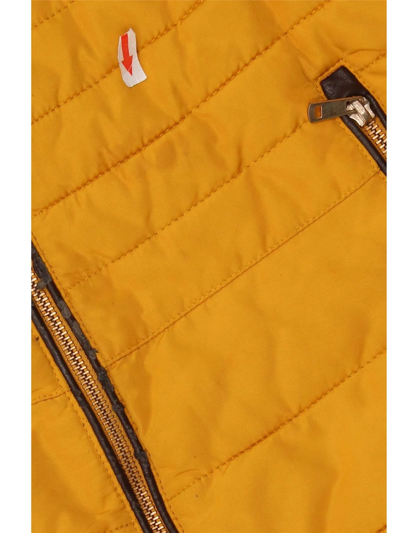 Zara Womens Crop Hooded Padded Jacket UK 10 Small Yellow Polyester - Image 6