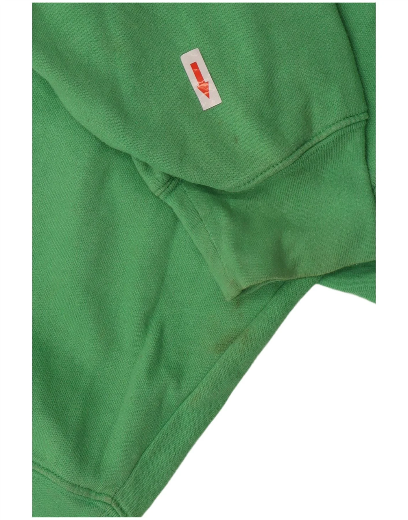 Zara Womens Crop Oversized Sweatshirt Jumper UK 10 Small Green Cotton - Image 4
