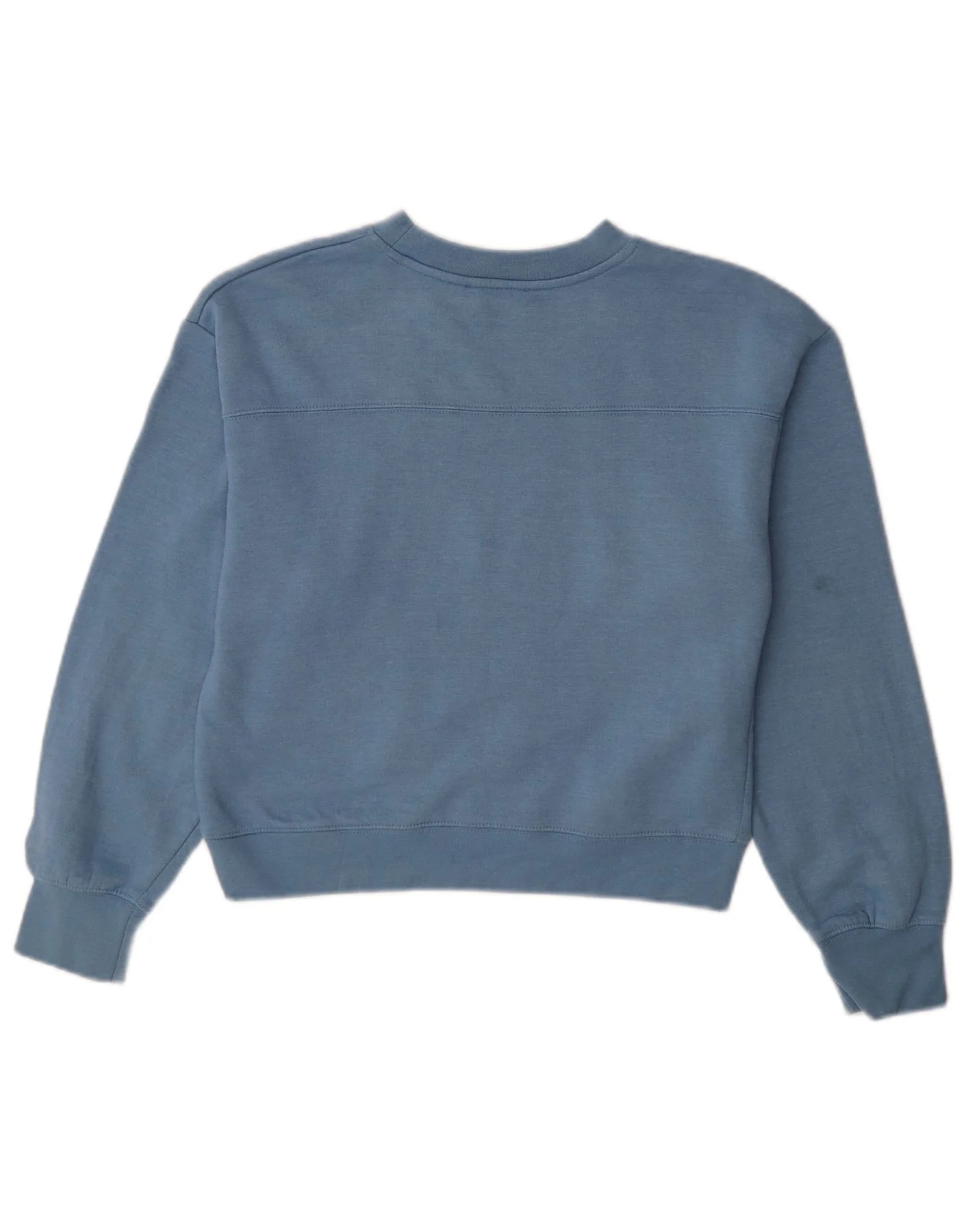 Zara Womens Crop Sweatshirt Jumper UK 10 Small Blue Polyester - Image 2