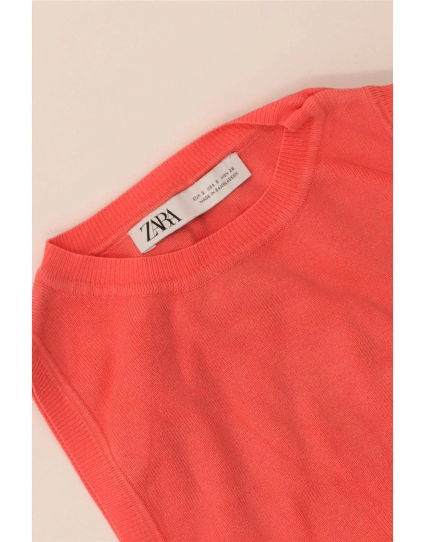 Zara Womens Crop Vest Tank Top UK 8 Small Pink - Image 3