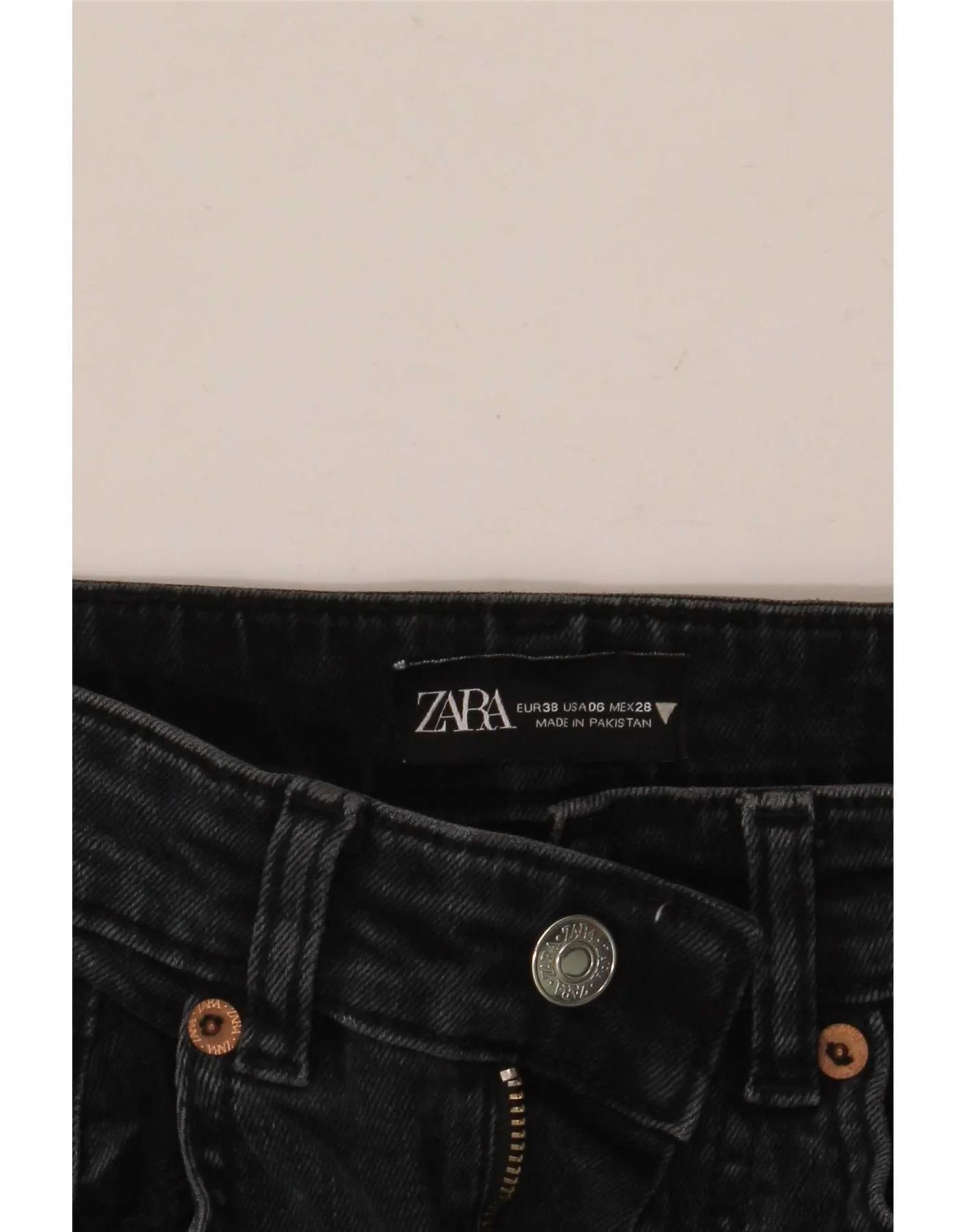 Zara Womens Flared Jeans EU 38 Small W28 L26 Black - Image 3