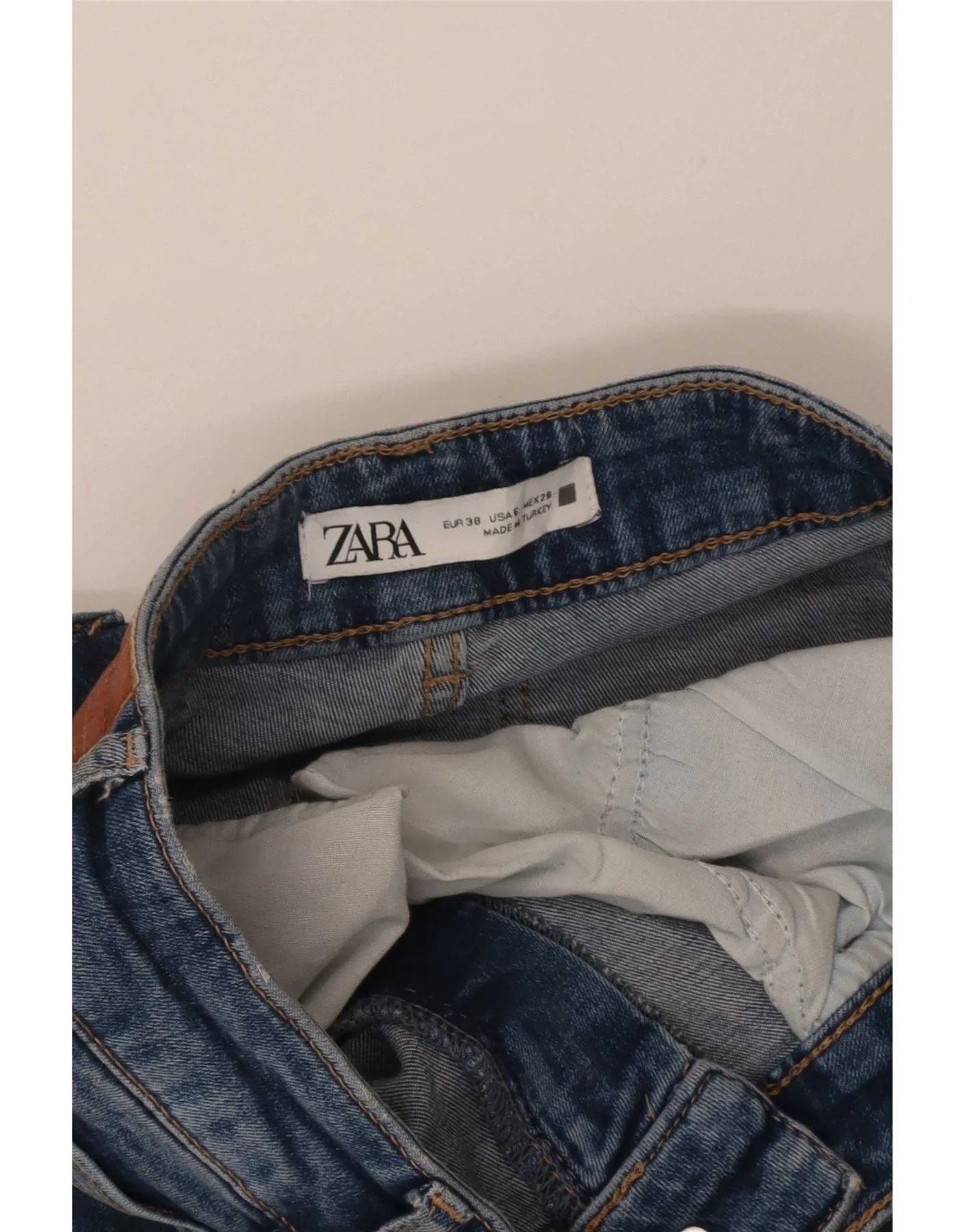 Zara Womens Flared Jeans EU 38 Small W28 L33 Blue - Image 3