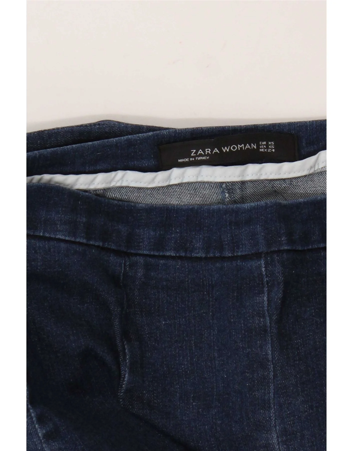 Zara Womens Flared Jeans XS W24 L29 Navy Blue - Image 3