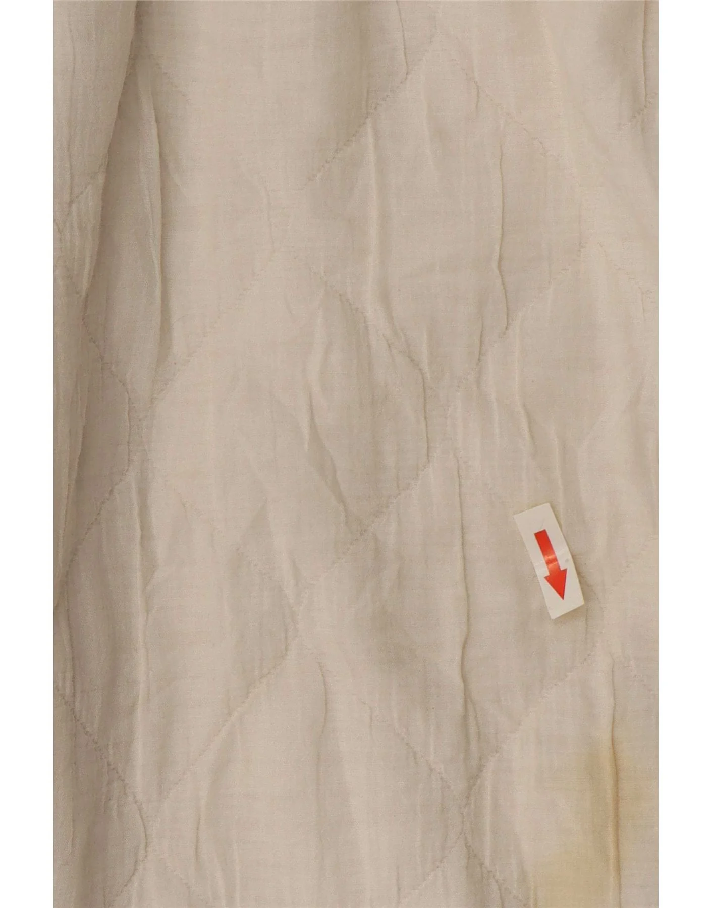 Zara Womens Full Zip Dress UK 14 Medium Off White Cotton - Image 3