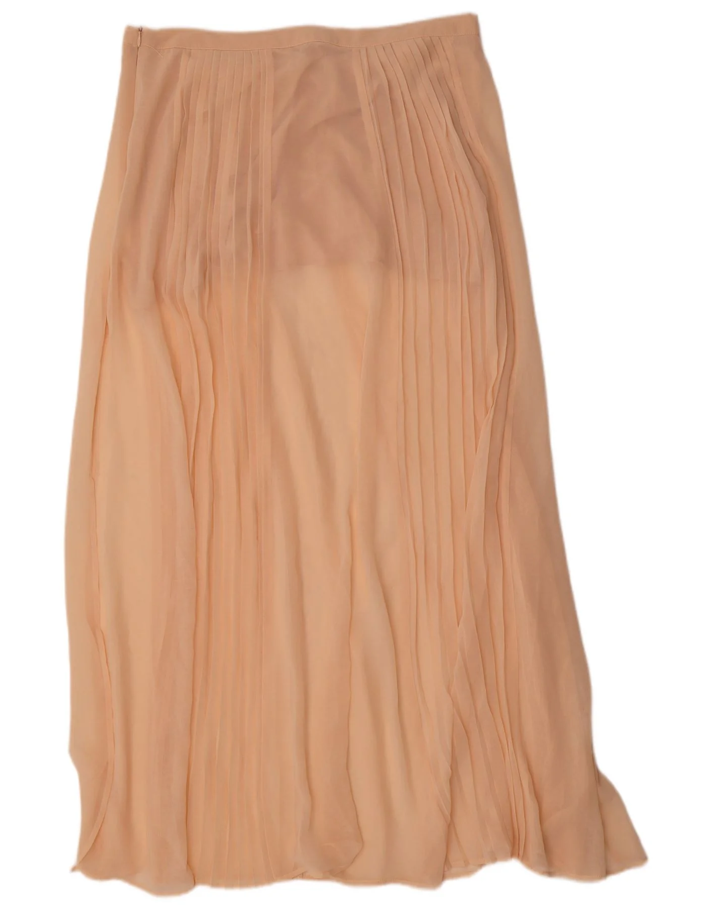Zara Womens Graphic Pleated Maxi Skirt XL W32 Beige - Image 2