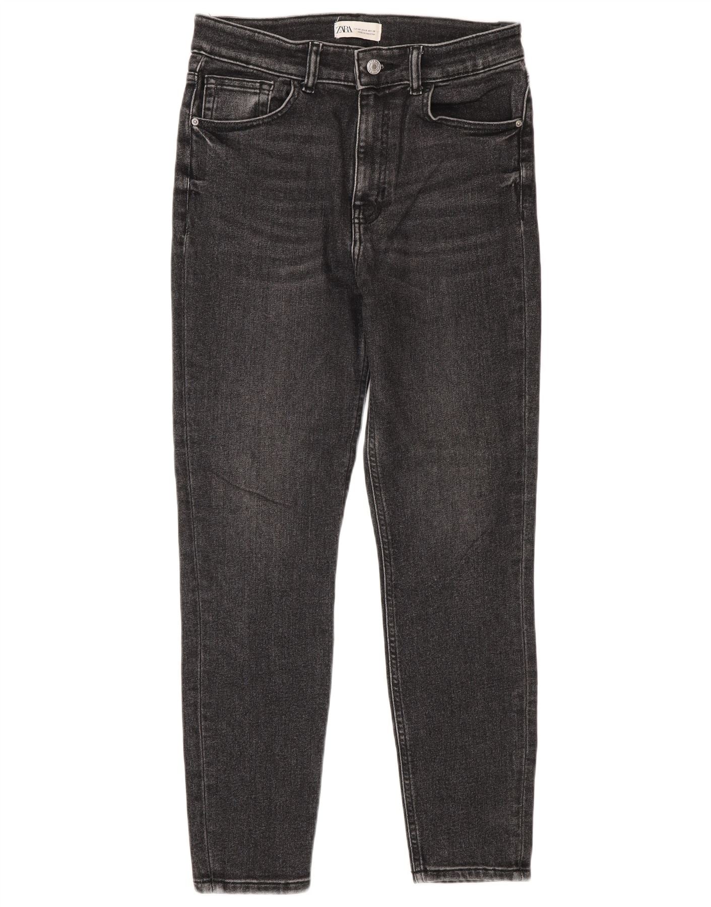 Zara Womens High Rise Skinny Jeans EU 40 Medium W30 L28 Grey