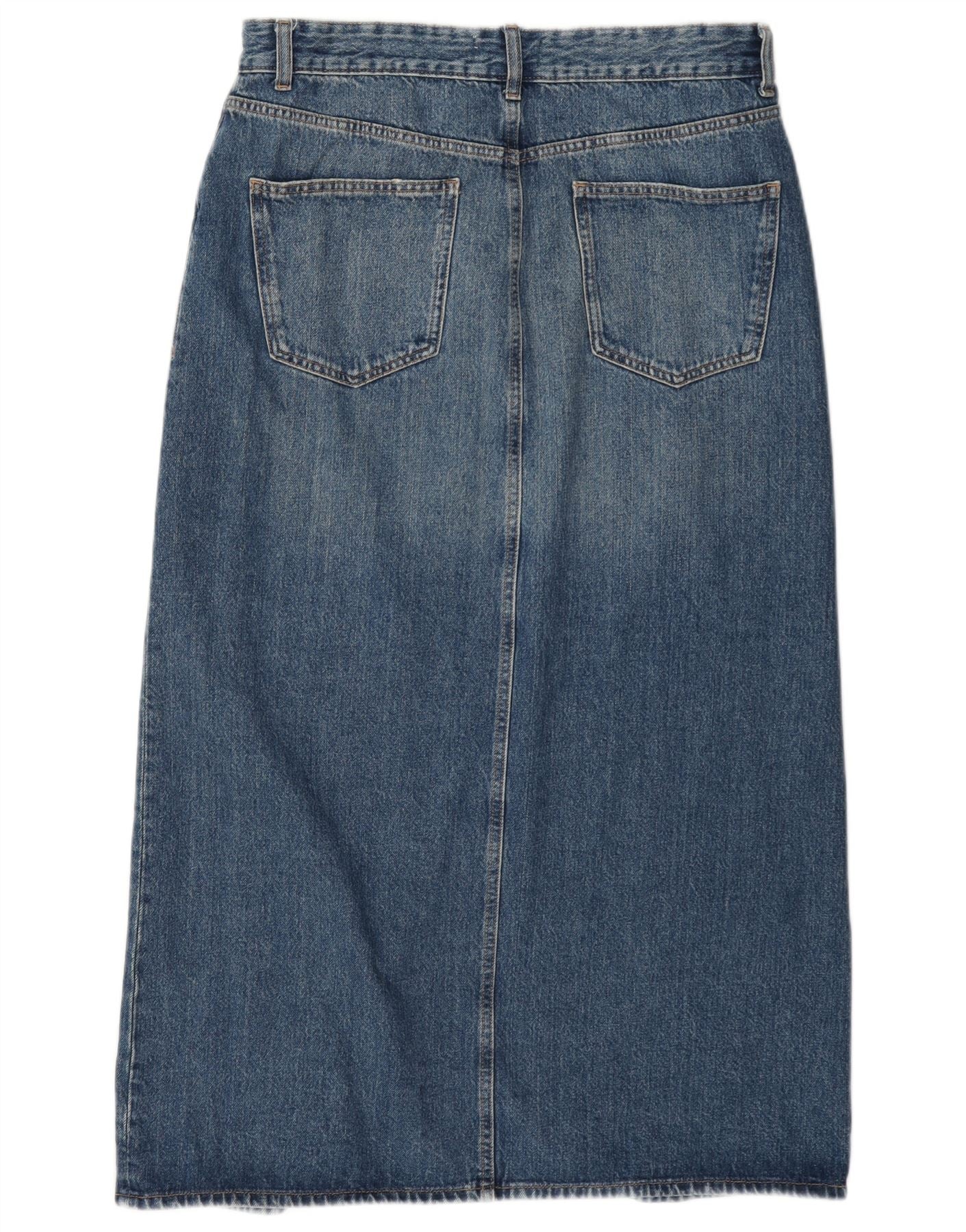 Zara Womens High Waist Denim Skirt Large W30 Blue - Image 2