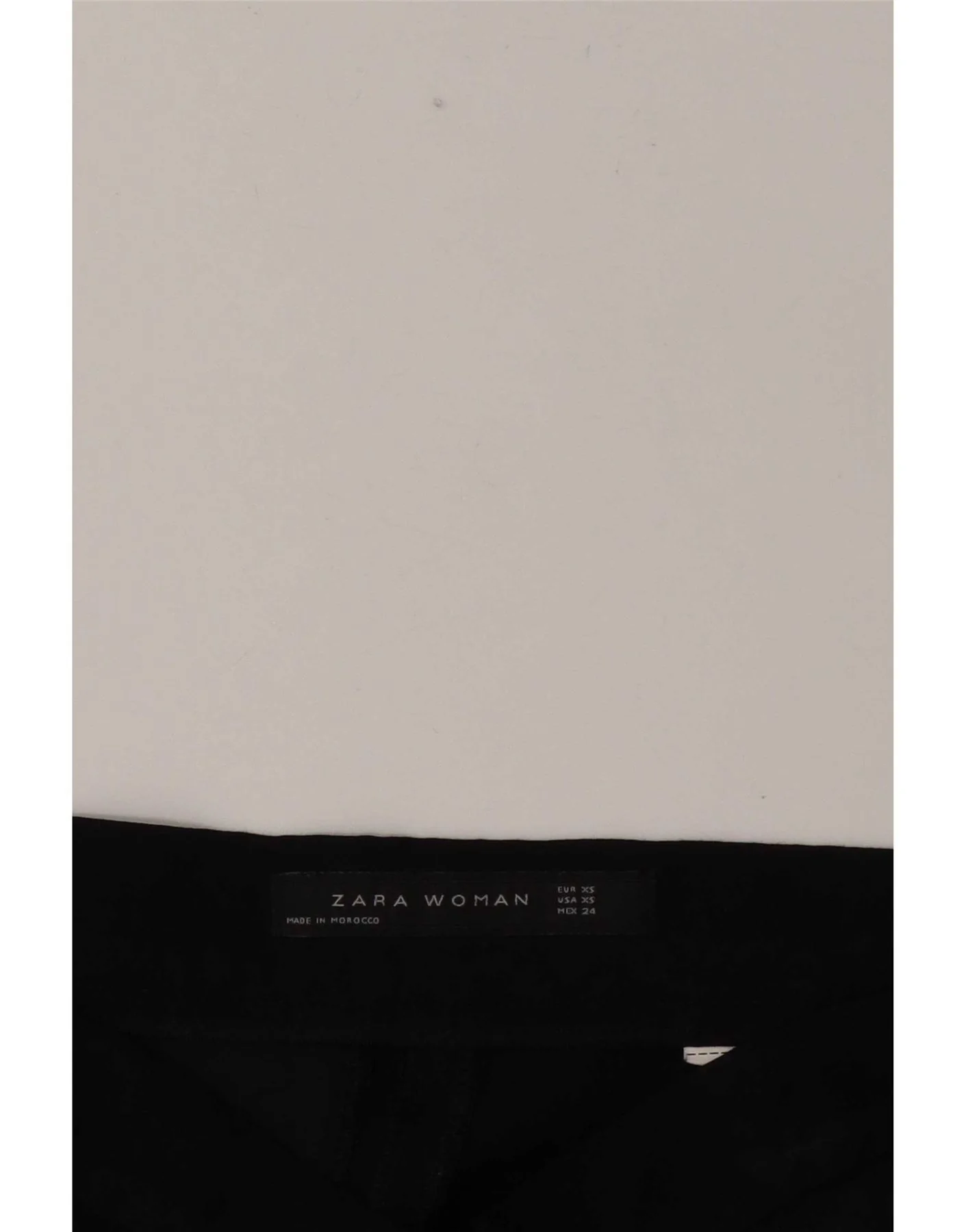 Zara Womens High Waist Hot Pants XS W24 Black - Image 3
