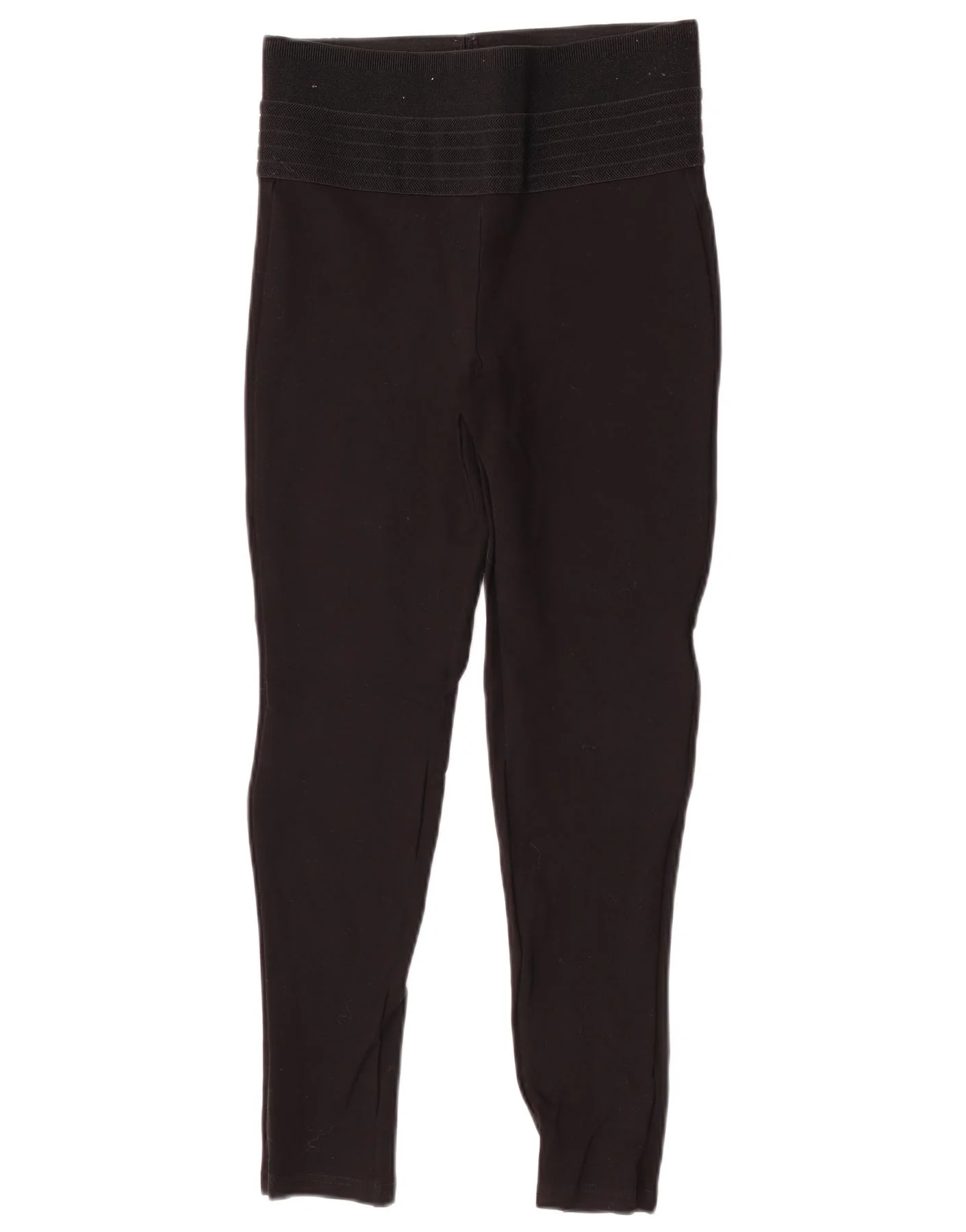 Zara Womens High Waist Leggings Medium Black Polyamide