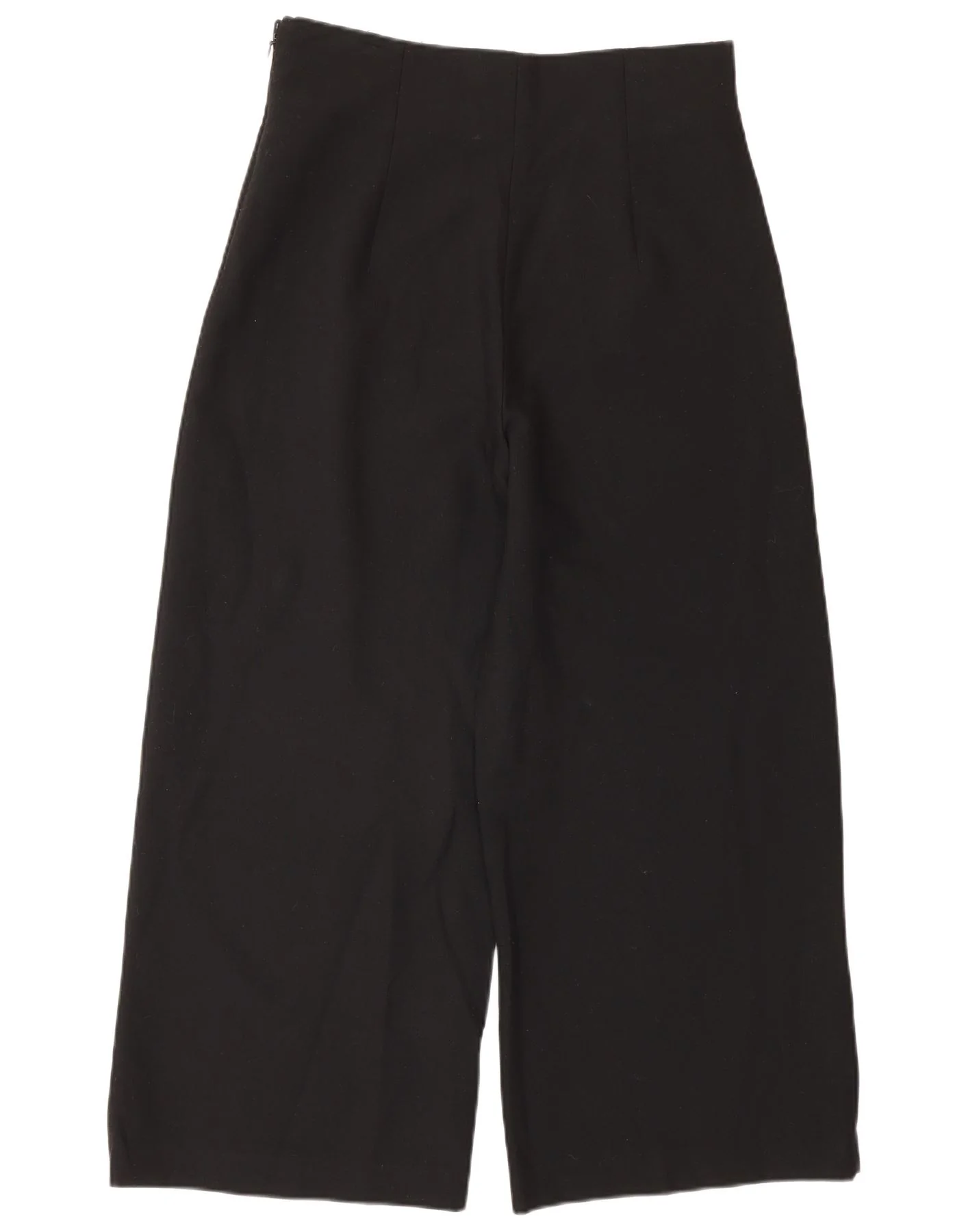 Zara Womens High Waist Loose Fit Cropped Trousers Medium W28 L25 Black - Image 2