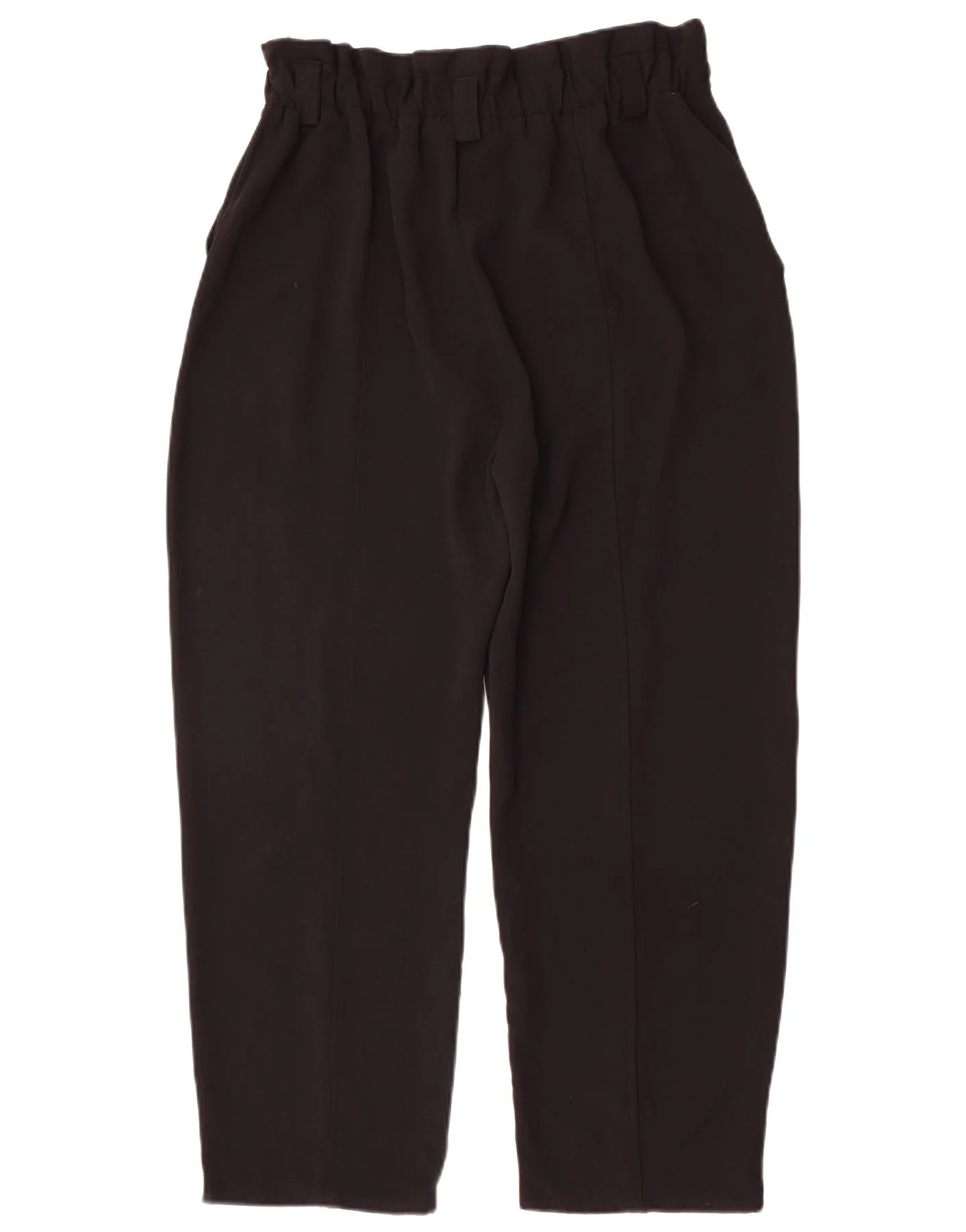 Zara Womens High Waist Tapered Casual Trousers EU 38 Small W28 L25 Black - Image 2