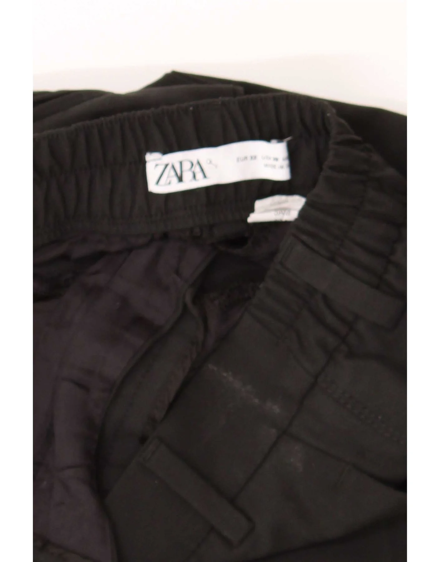Zara Womens High Waist Tapered Suit Trousers EU 32 2XS W22 L24 Black - Image 3