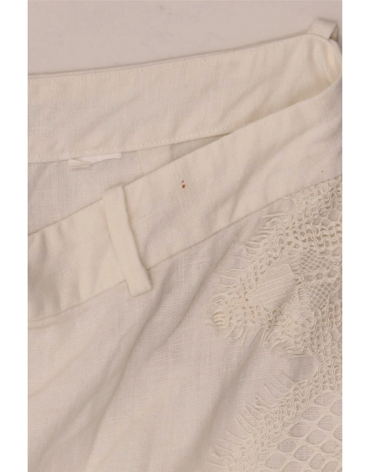 Zara Womens High Waist Wide Leg Casual Trousers Large W30 L27 White - Image 5